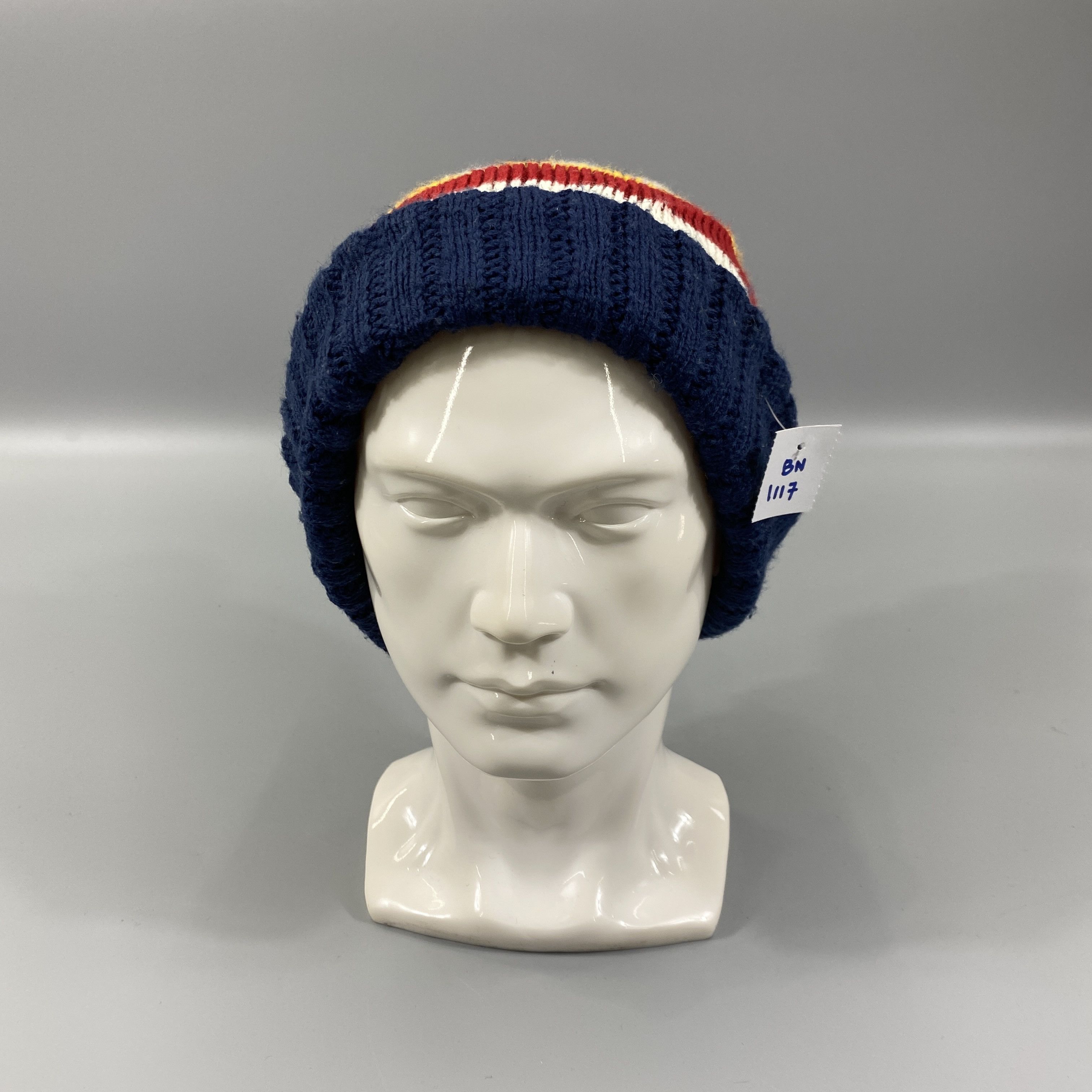 Japanese Brand Wording Multicolor Beanie Hat -BN1117 Size ONE SIZE - 2 Thumbnail