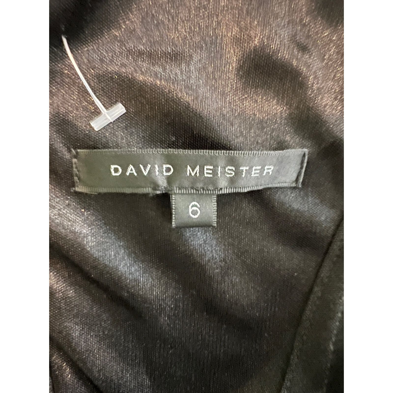 Meister Vtg David Meister Blk Sequins Dress Sleeveless Low V-Neck 6 Size M / US 6-8 / IT 42-44 - 3 Thumbnail