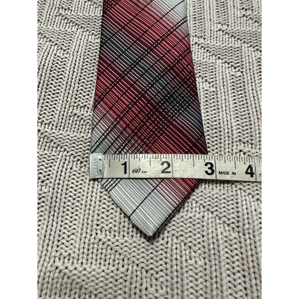 Vintage Vintage Michelle red and silver plaid tie Size ONE SIZE - 4 Thumbnail