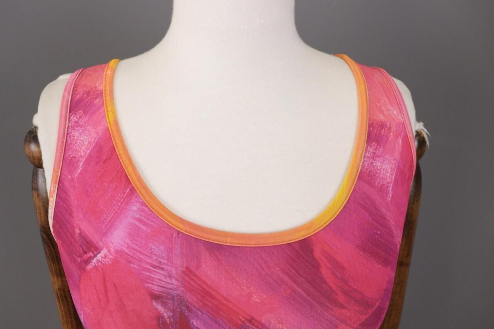Designer Save the Queen Multicolour Floral Art Top Tank Blouse Size S Size S / US 4 / IT 40 - 4 Thumbnail