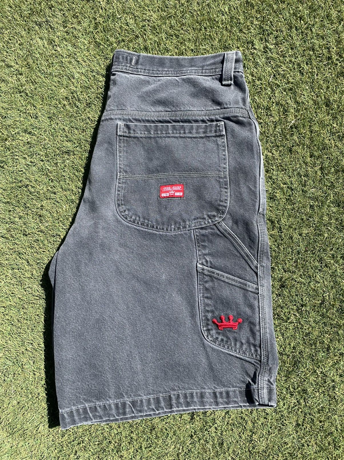 JNCO Vintage 90s Jnco jeans baggy black denim shorts skater jorts Size US 40 / EU 56 - 11 Thumbnail