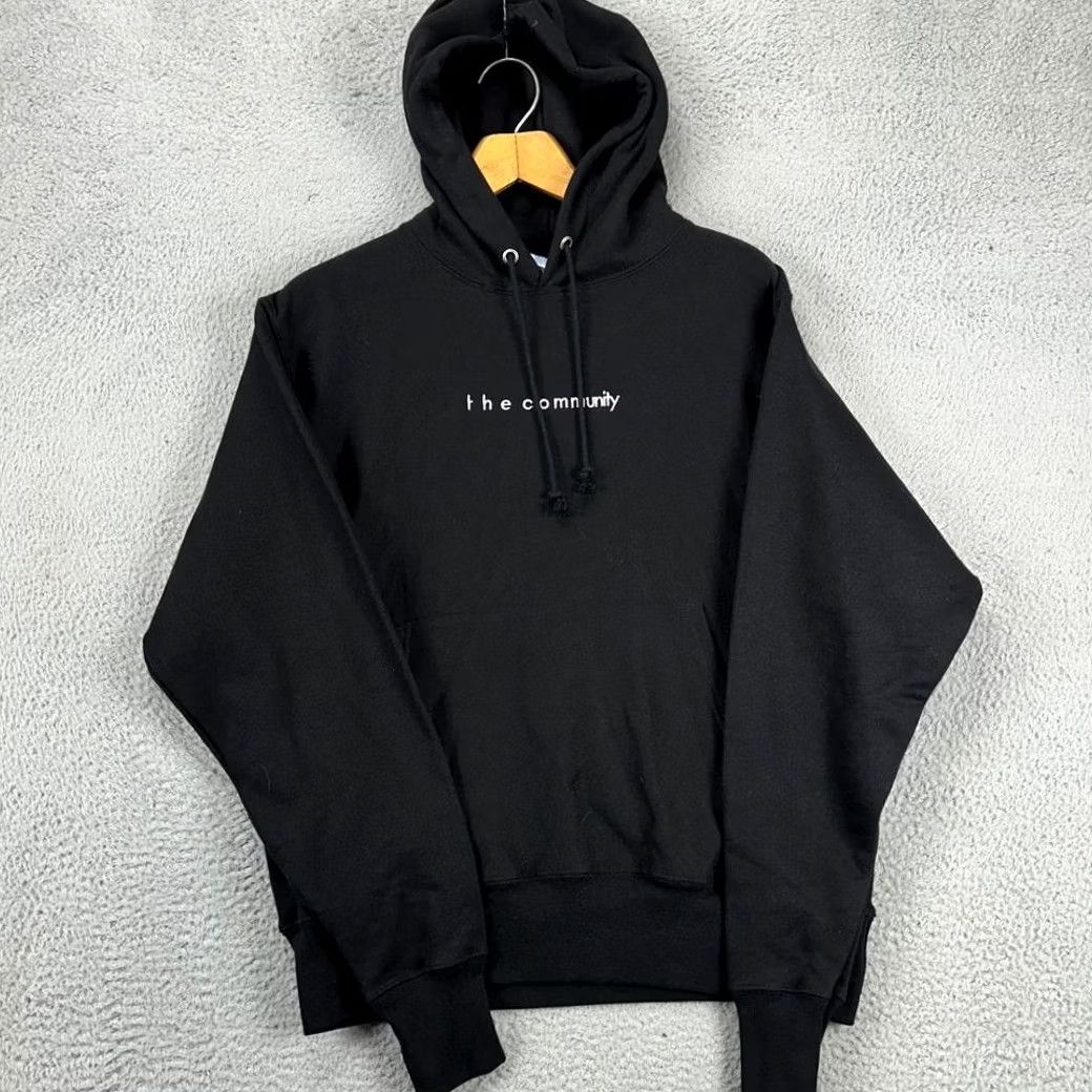 Champion Champion Reverse Weave Hoodie Sweatshirt Mens Medium Black Pullover Drawstring Pockets Logo Outdoor Size US M / EU 48-50 / 2 - 4 Thumbnail