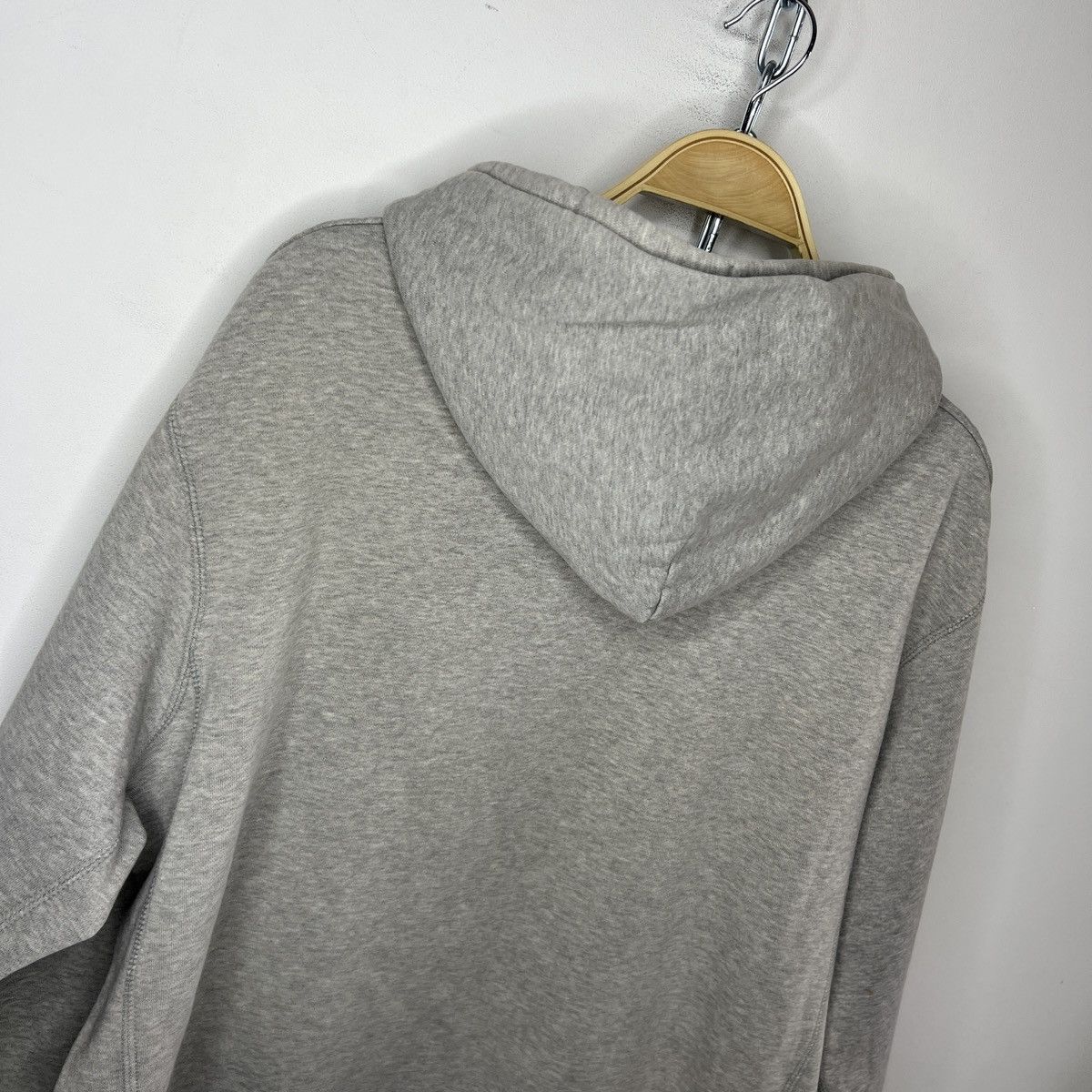 Nike × Vintage Vintage Nike Hoodie Sweatshirt Gray Swoosh Logo 90s Y2K Boxy Size US XL / EU 56 / 4 - 9 Thumbnail
