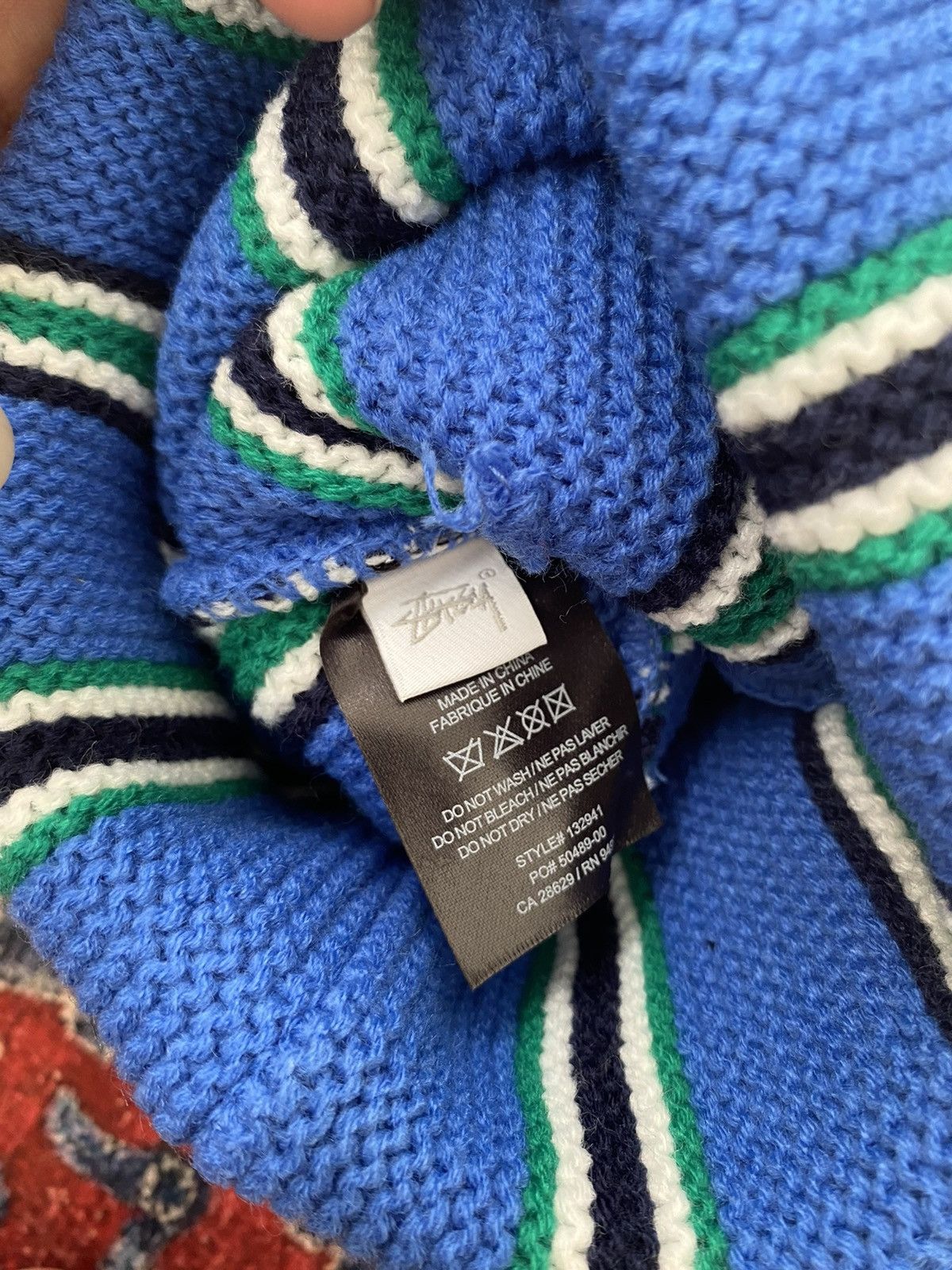 Stussy Stussy Vertical Stripe Beanie - Blue Size ONE SIZE - 3 Thumbnail