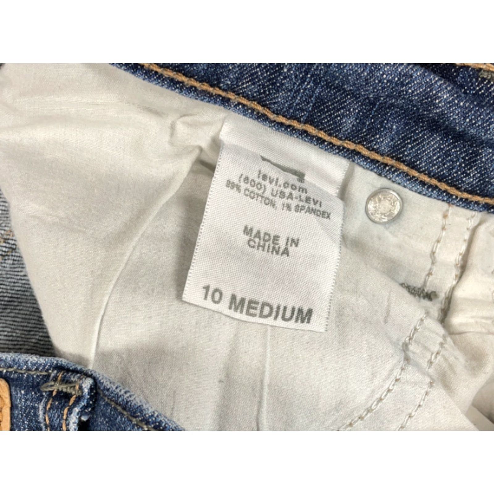 Levi's Levi's 512 Jeans Boot Cut Perfectly Slimming Medium Blue Wash Cotton Stretch 10 Women Size 32" / US 10 / IT 46 - 5 Thumbnail