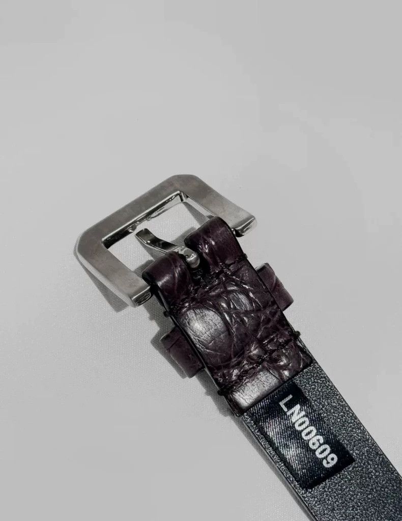 Jil Sander JIL SANDER Crimson crocodile leather belt Size ONE SIZE - 5 Thumbnail