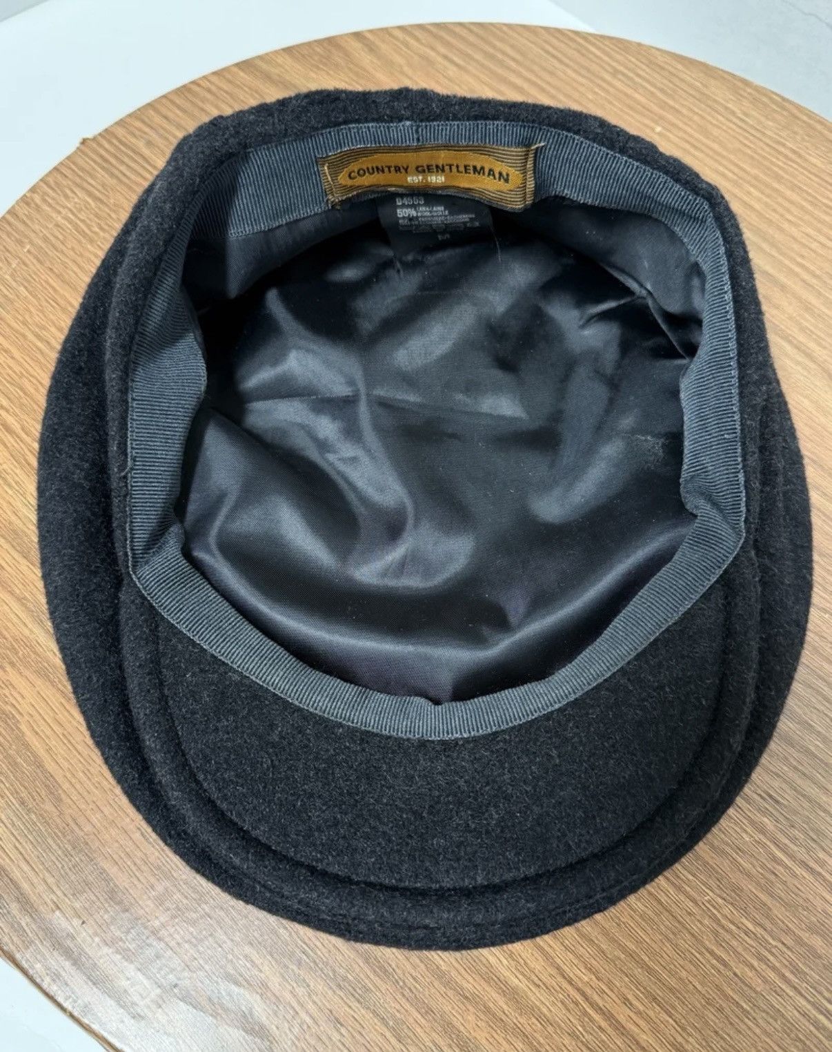 Other Country Gentleman Vtg Black Wool Cashmere Newsboy Cap 04553 Size ONE SIZE - 7 Thumbnail