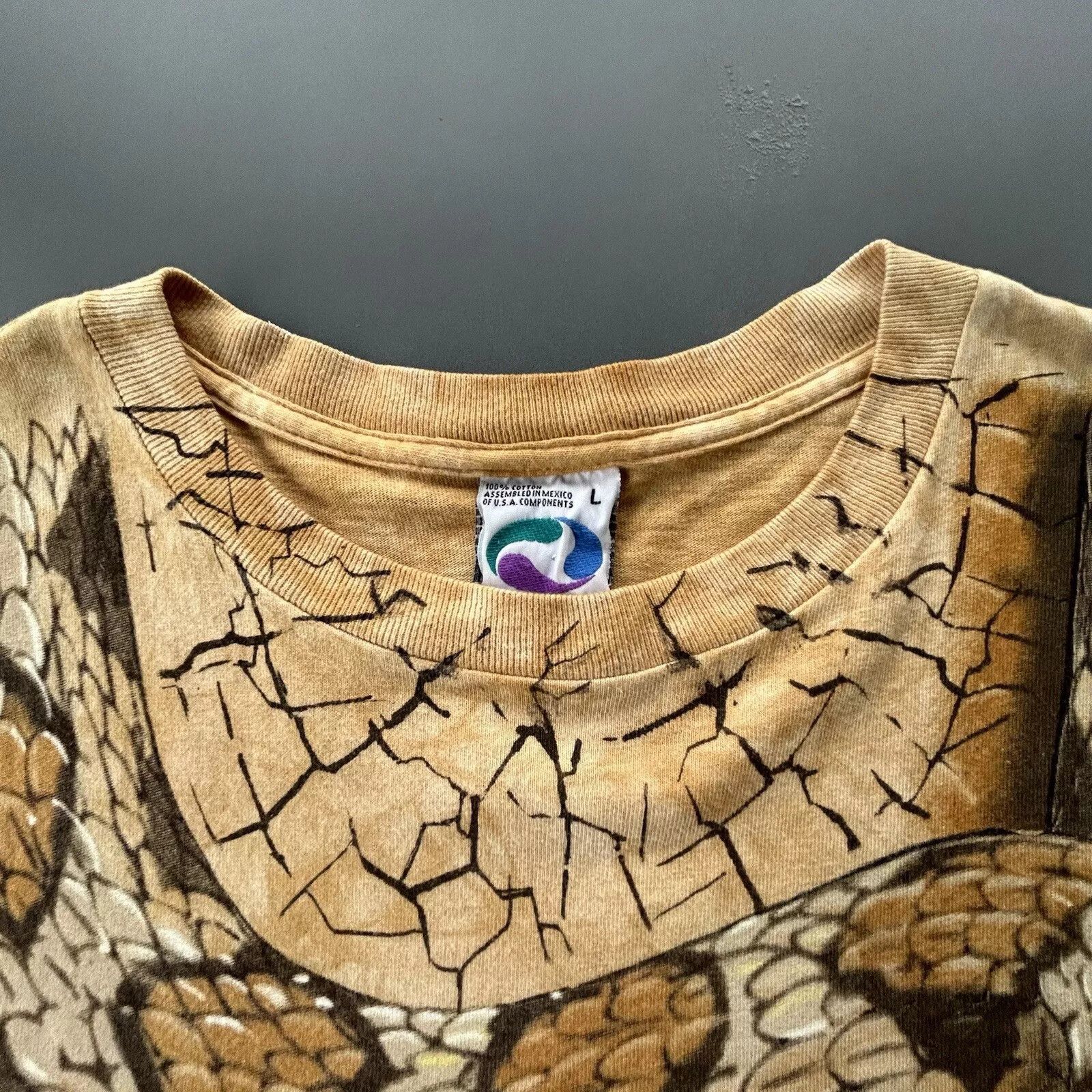 Liquid Blue Vintage 1996 Snake Python Rattle Snake Brown Size US L / EU 52-54 / 3 - 3 Thumbnail