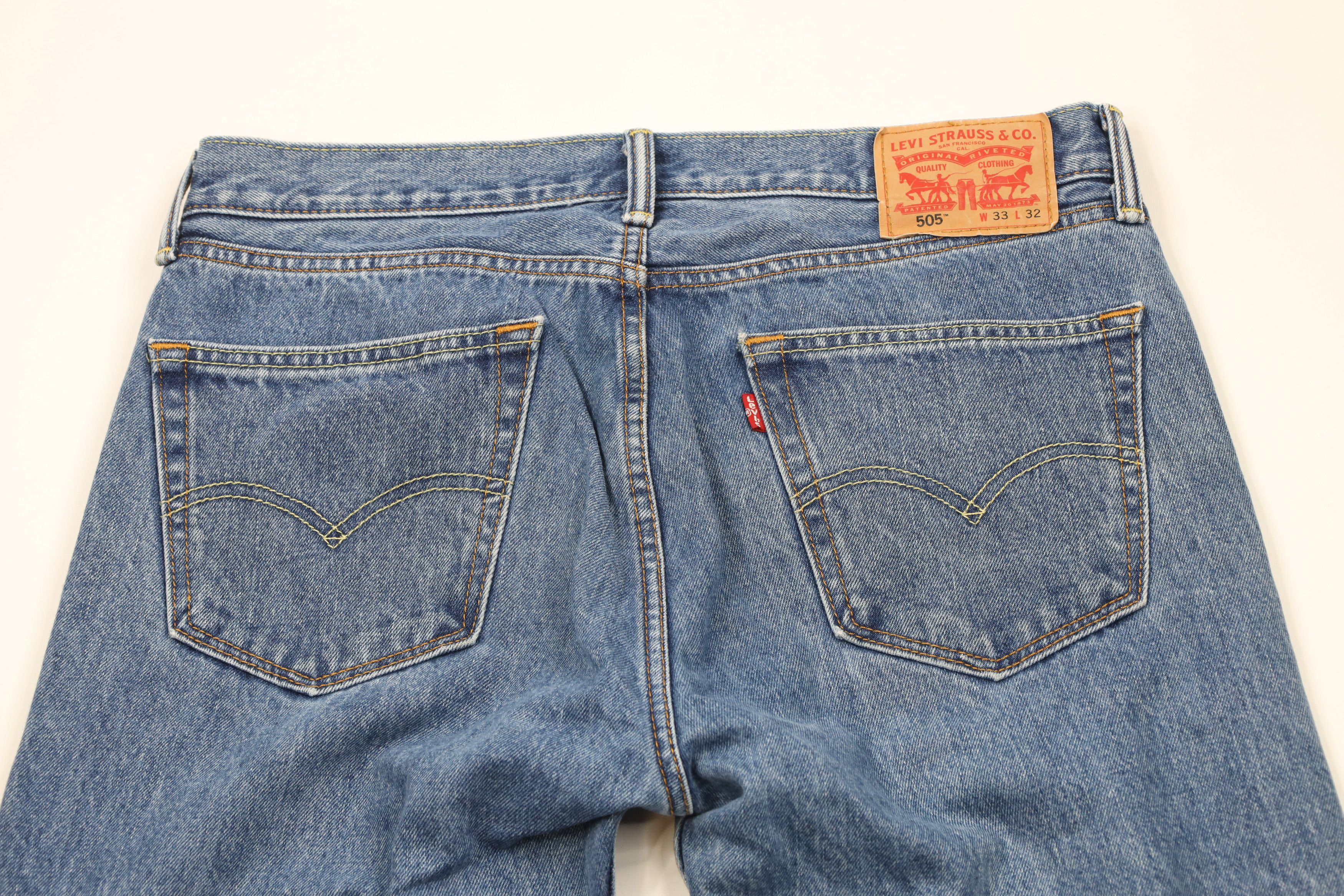 Levi's × Vintage Vintage Y2K Levis 505 Regular Fit Denim Jeans Blue Cotton Size US 33 - 13 Thumbnail