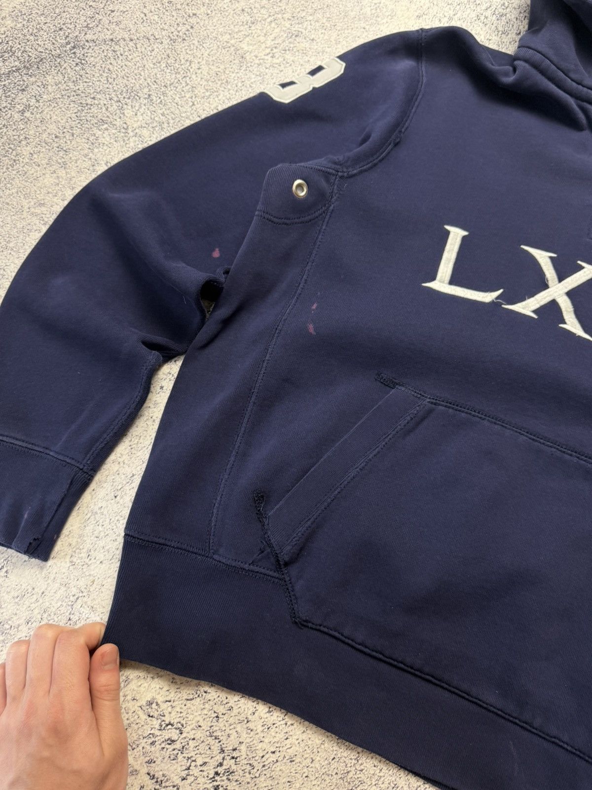 Polo Ralph Lauren Vintage Polo Ralph Lauren Dirty Distressed Hoodie Y2K Size US L / EU 52-54 / 3 - 5 Thumbnail