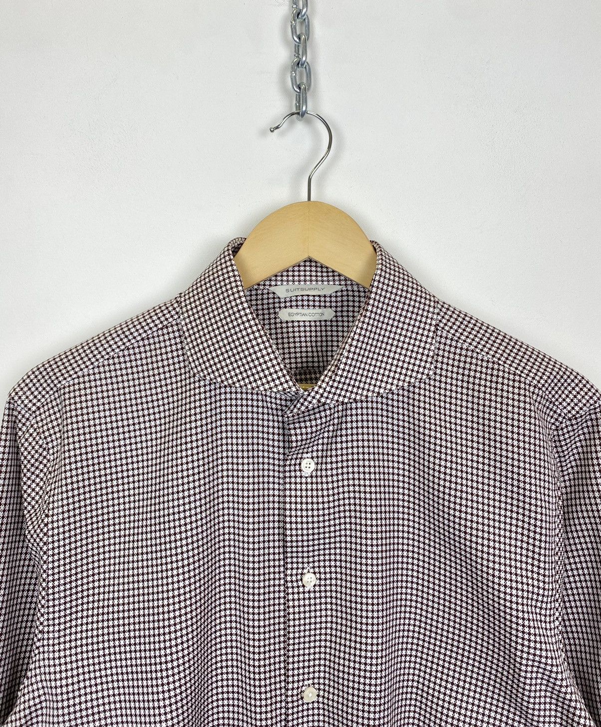 Suitsupply Suitsupply Egyptian Cotton Formal Plaid Shirt Size 41 - 16 Size US M / EU 48-50 / 2 - 2 Thumbnail