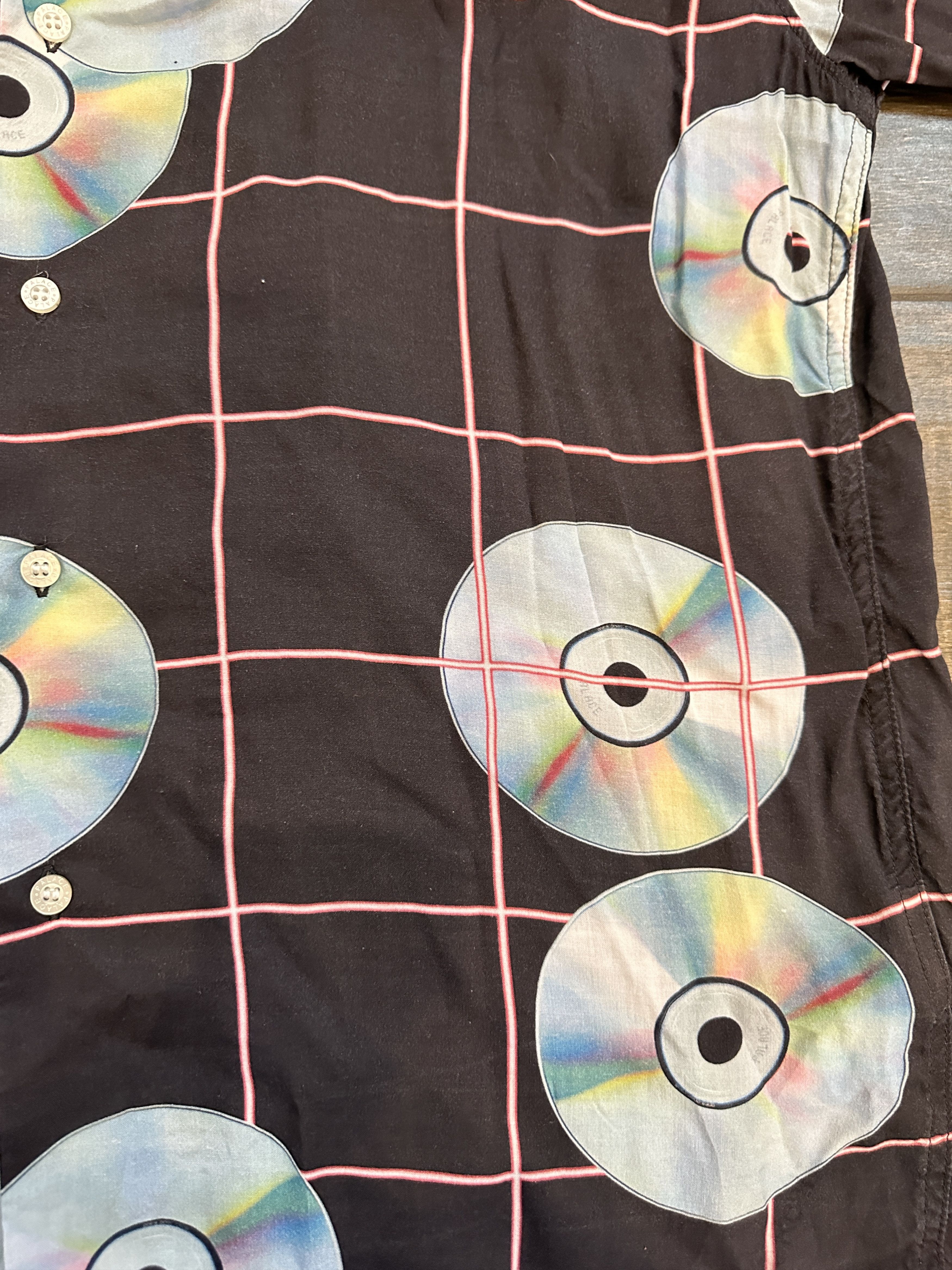 Palace Palace CD Disc Button Up Short Sleeve Rayon Shirt Size US L / EU 52-54 / 3 - 3 Thumbnail
