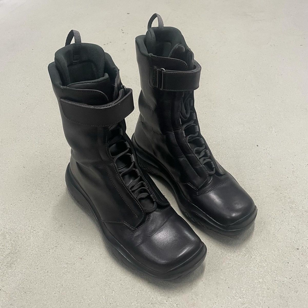 Prada Prada FW99 Black Vibram Runway Boots | Grailed
