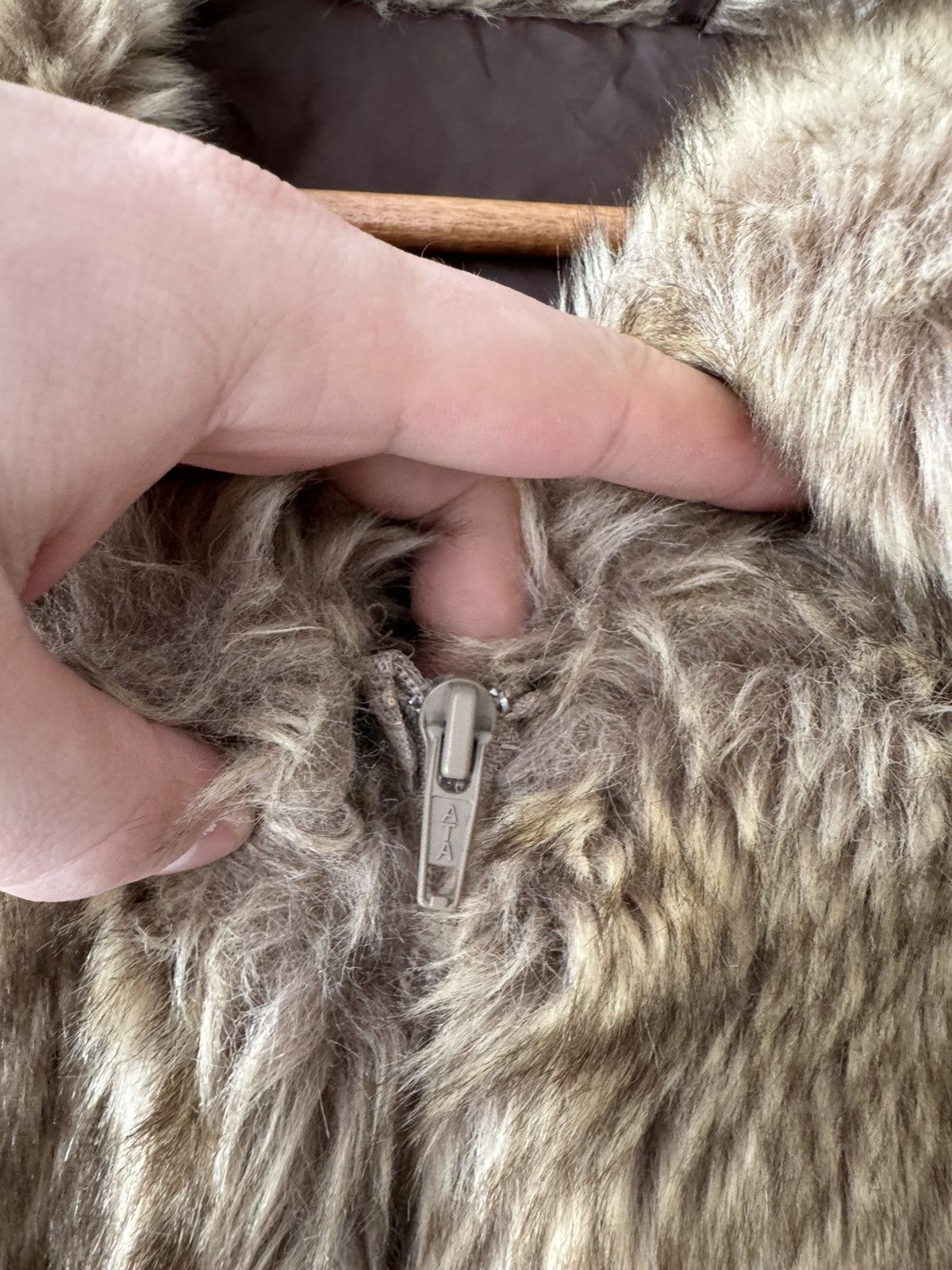 If Six Was Nine × The Unbranded Brand Vintage Real Suede Faux Fur Coat Jacket Size L / US 10 / IT 46 - 5 Thumbnail
