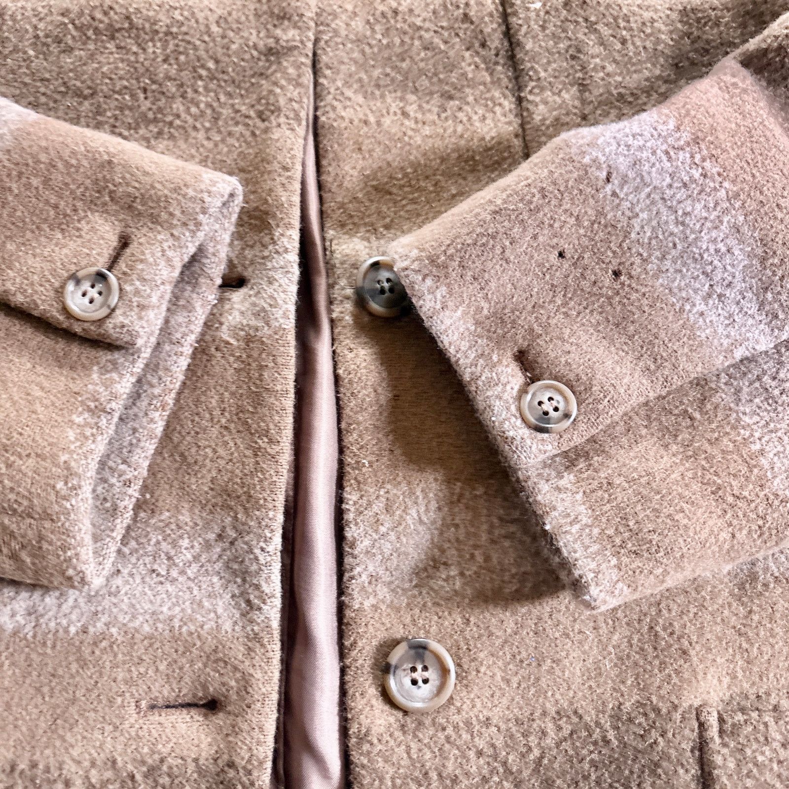 Vintage Vintage Time Plaid Fleece Shacket Brown Beige Stripes Size M / US 6-8 / IT 42-44 - 2 Thumbnail
