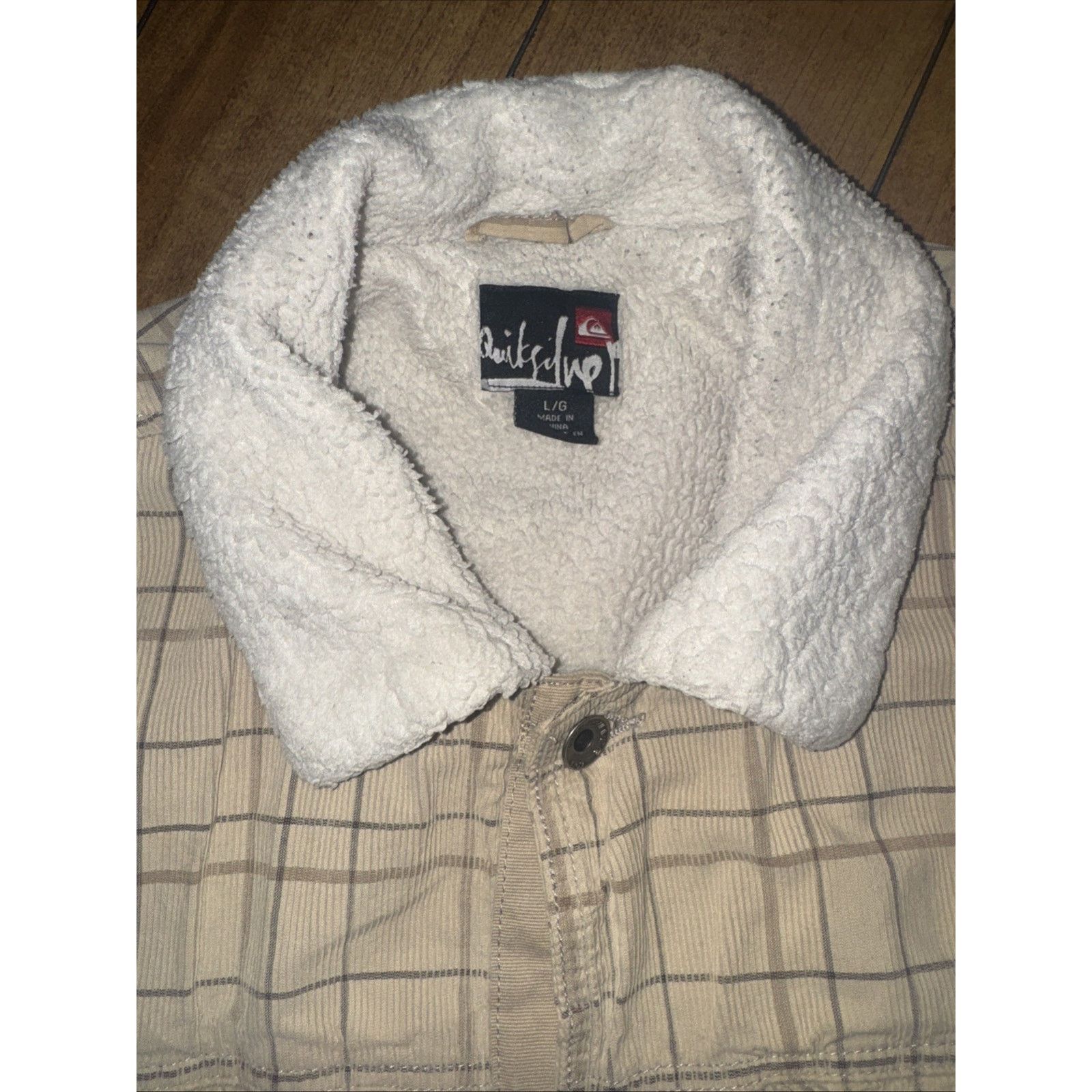 Quicksilver Quiksilver Sherpa Lined Corduroy Jacket Cream Trucker Surf L Size US L / EU 52-54 / 3 - 5 Thumbnail
