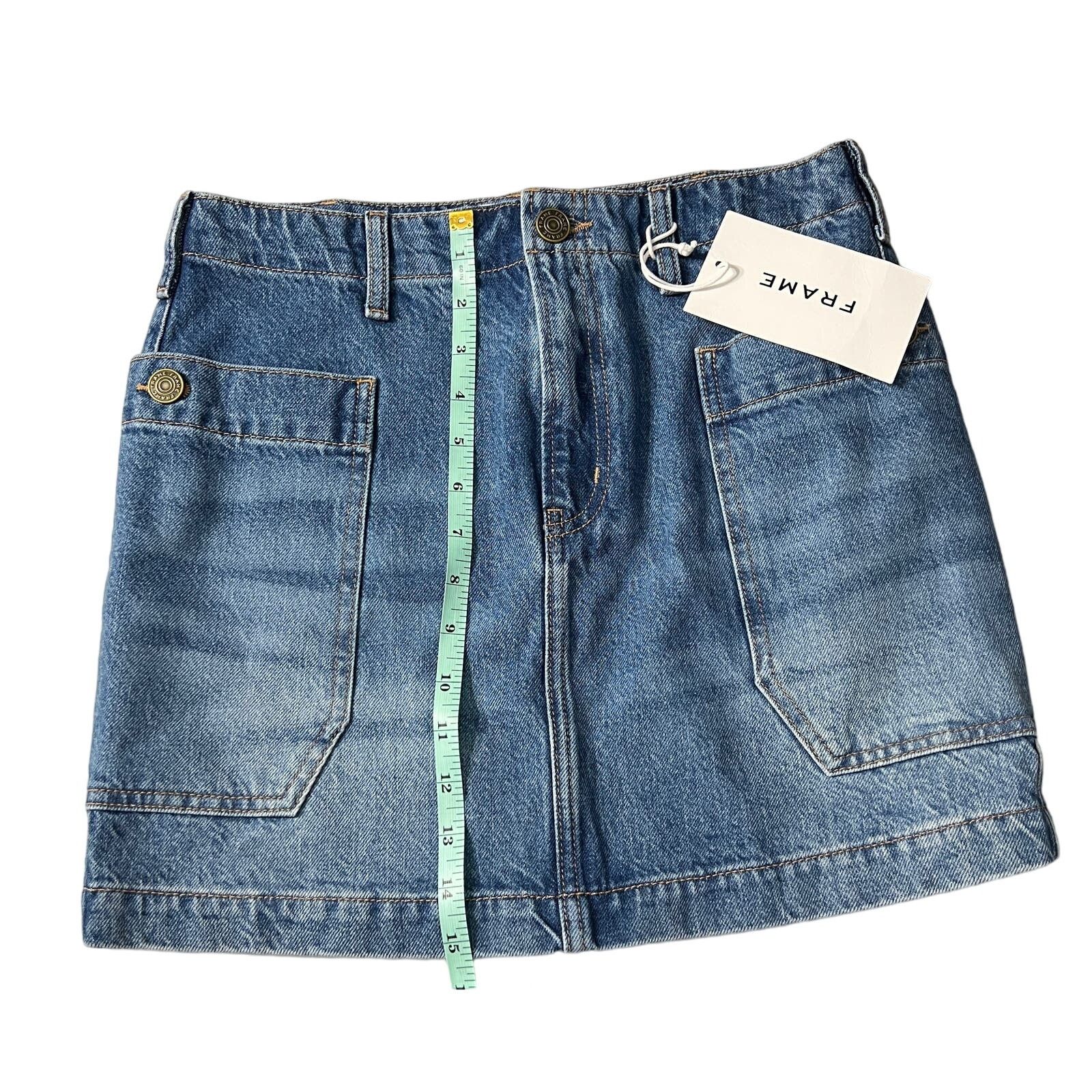 Frame FRAME | Spring 2024 Release | Sonata Jean Skirt - Size 26 Size 26" / US 2 / IT 38 - 12 Thumbnail