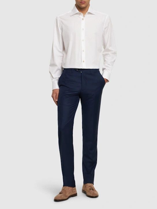 Kiton o1lsvrm0425 Cotton Shirt in White Size US M / EU 48-50 / 2 - 5 Thumbnail