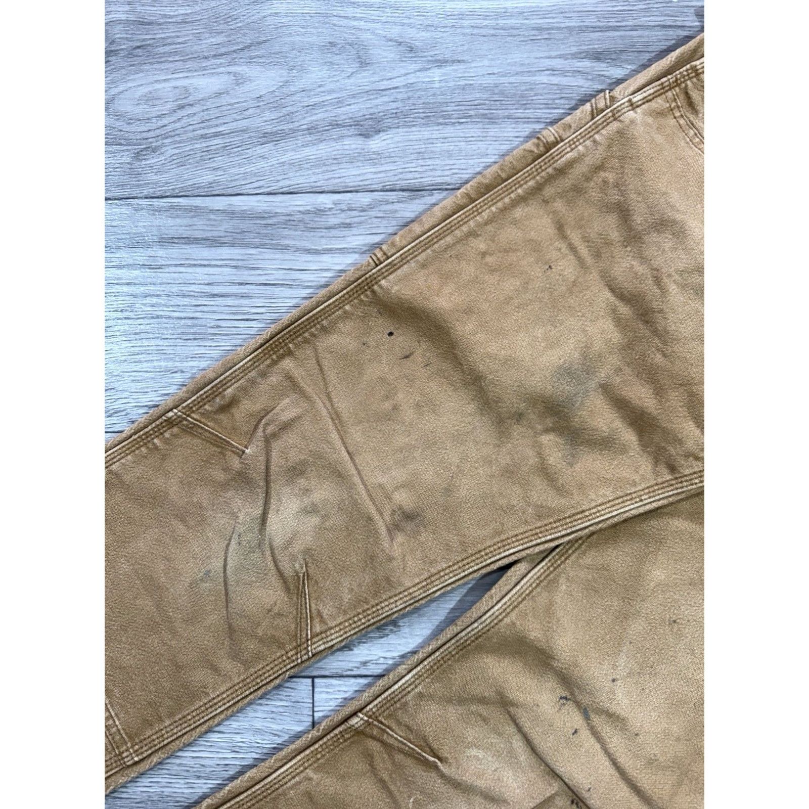 Carhartt VINTAGE Carhartt Relaxed Fit Duck Double-Front Work Pants Sz 32x34 Rugged Flex BN3340-M Pants Mens Brown 90s 5/10 distressed Size US 32 / EU 48 - 7 Thumbnail