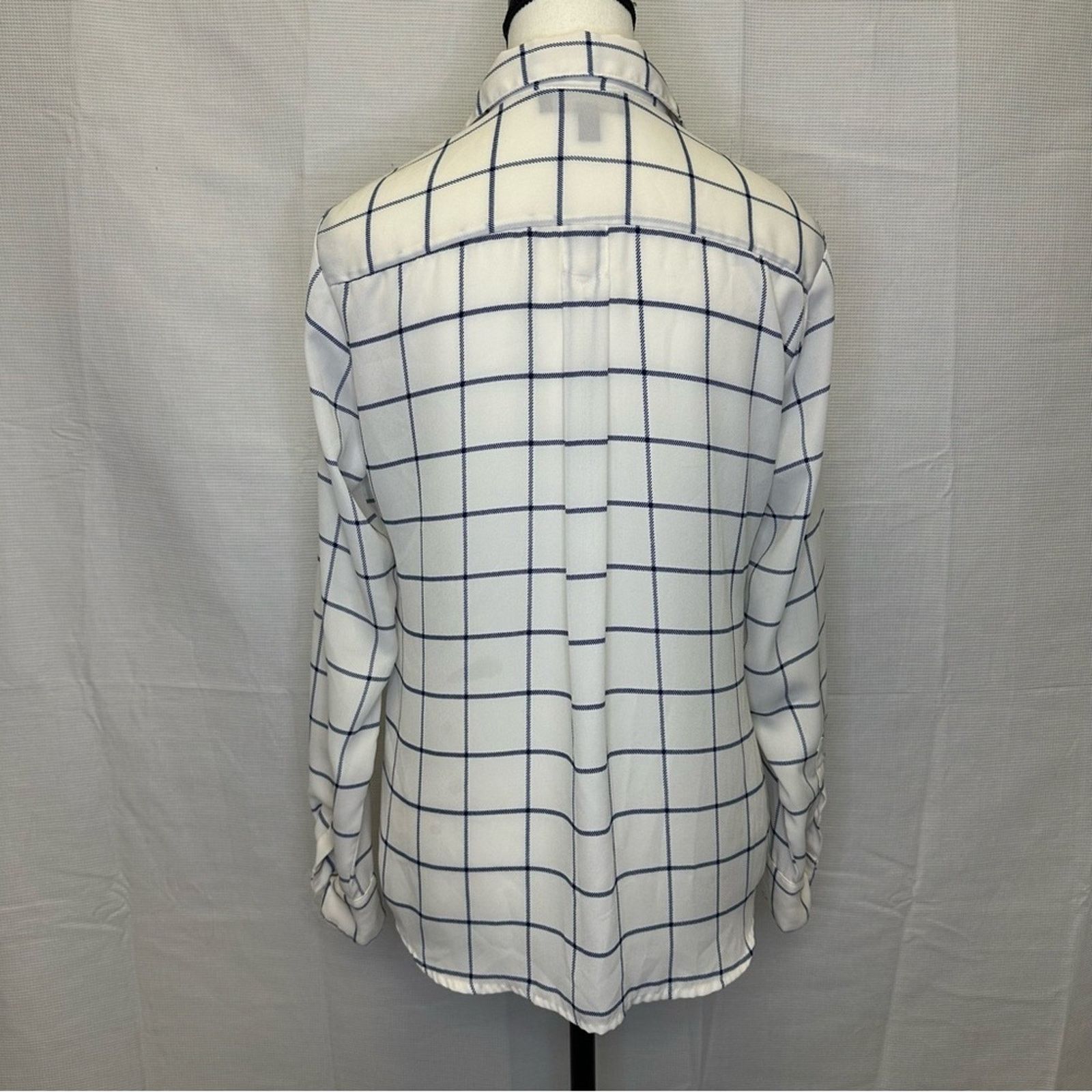 Banana Republic Banana Republic Sheer Plaid Button-Down Blouse Size S Size S / US 4 / IT 40 - 9 Thumbnail