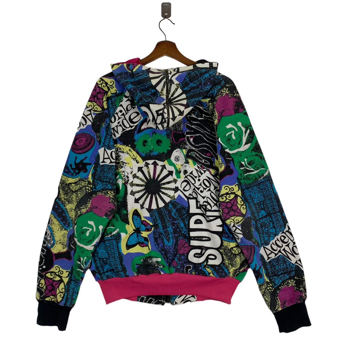 Arts & Science Vintage 90s Accepted World Wide Surfing Surfwear Hoodie Size US L / EU 52-54 / 3 - 6 Thumbnail
