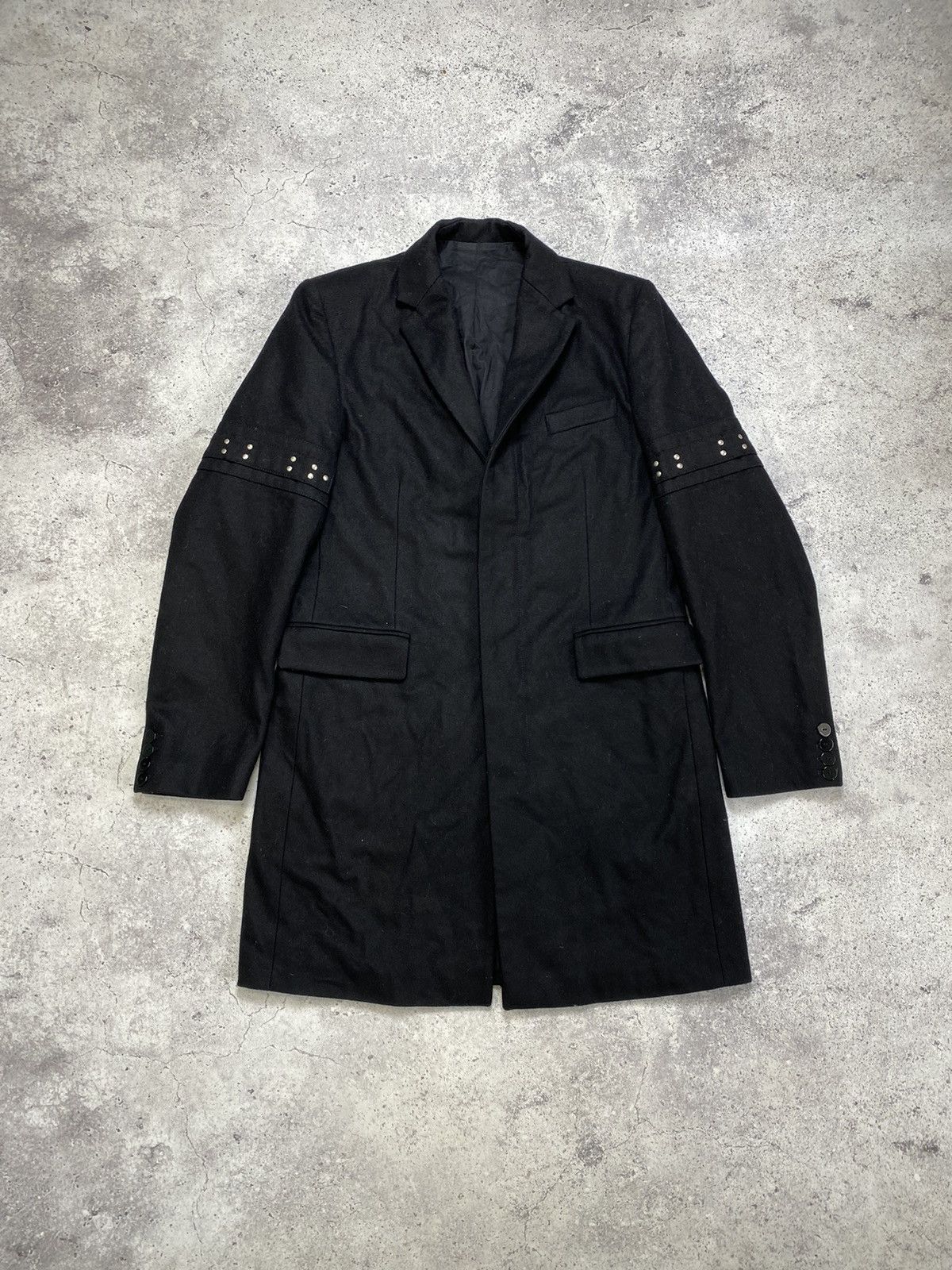 image of Andrew Mackenzie Avant Garde Coat Jacket in Black, Men's (Size Medium)