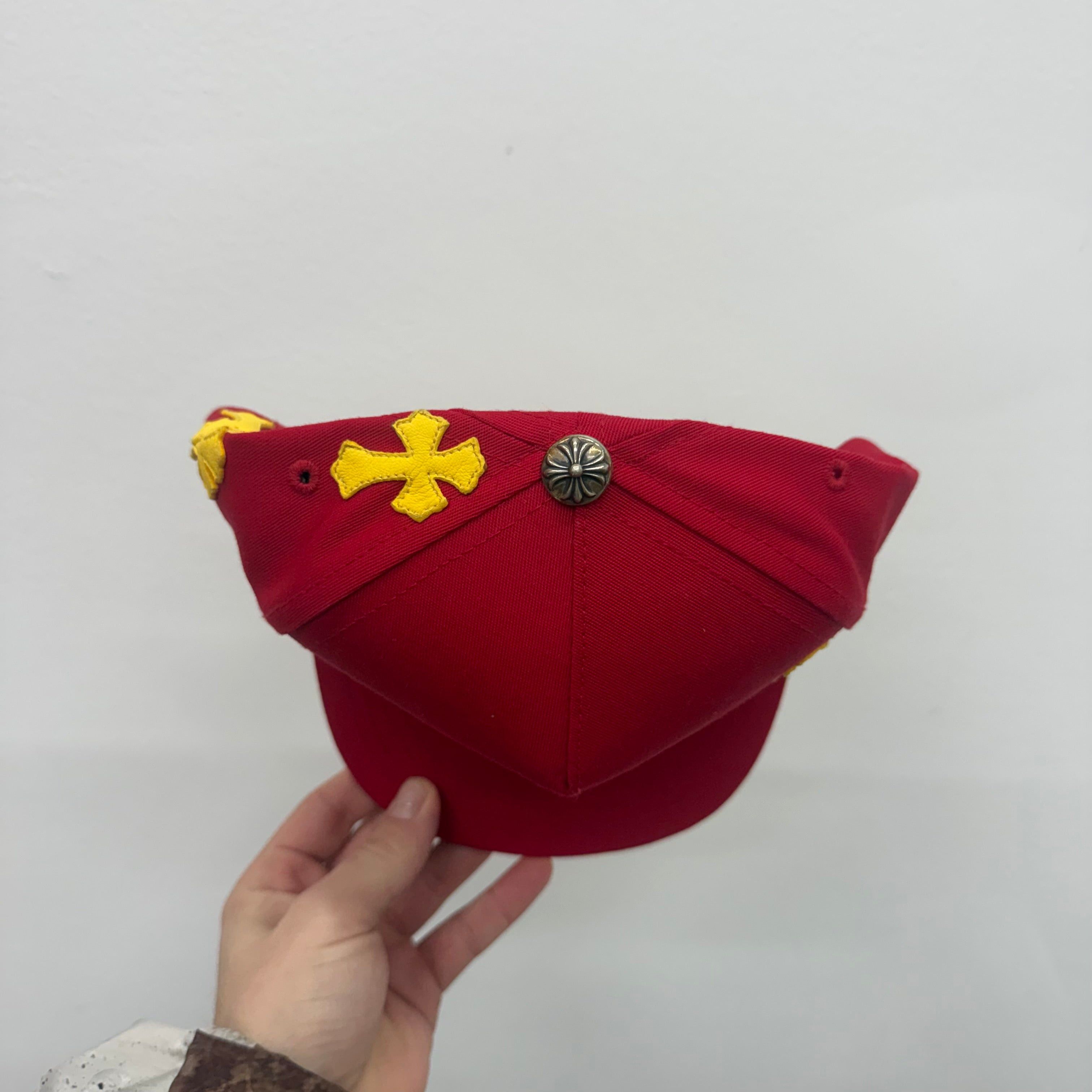 Chrome Hearts Chrome Hearts Red Yellow CH Patch Trucker Hat NEW Size ONE SIZE - 3 Thumbnail