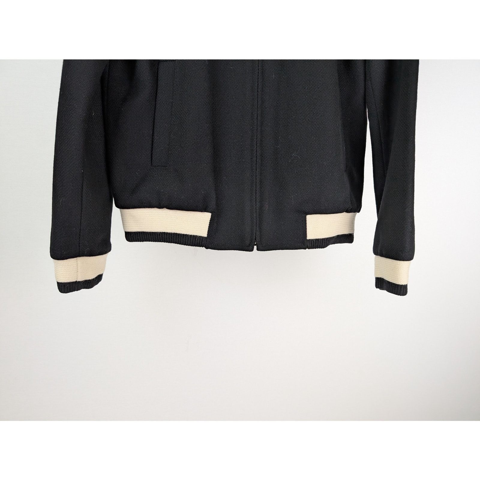 Saint Laurent Paris o1rshd1 CC20 Zipper Jacket in Black/Beige Size US M / EU 48-50 / 2 - 4 Thumbnail