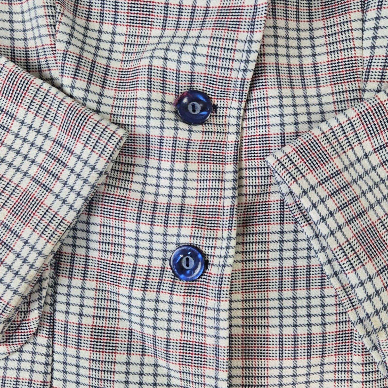 Vintage 1960s Mod Plaid Tailored Blazer Size 4 Size S / US 4 / IT 40 - 5 Thumbnail