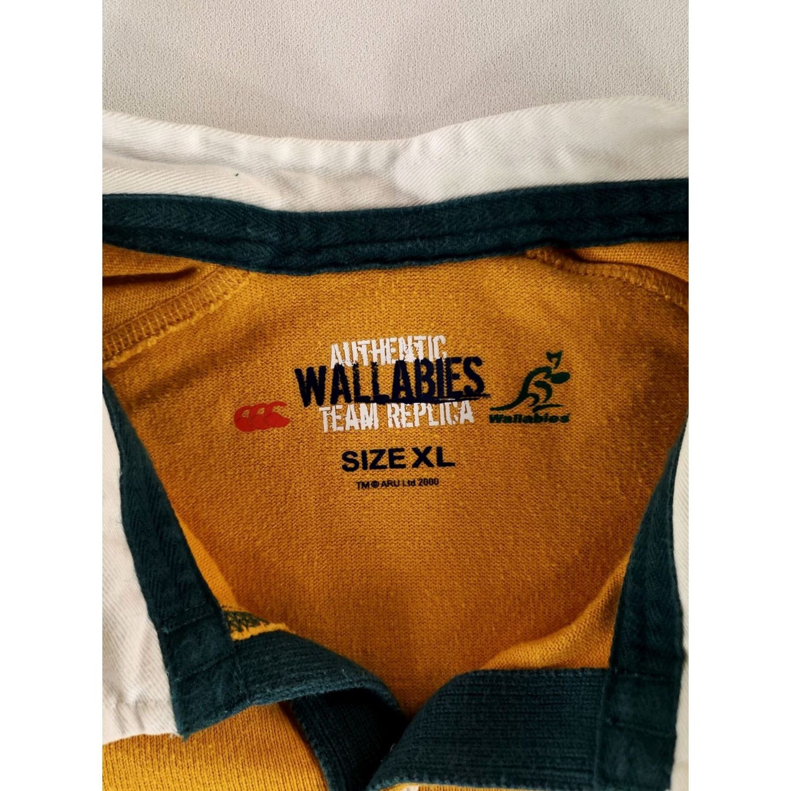 Vintage CCC Wallabies Authentic Rugby Shirt Polo Short Sleeve Quantas Australia Mens XL Yellow Size US XL / EU 56 / 4 - 5 Thumbnail