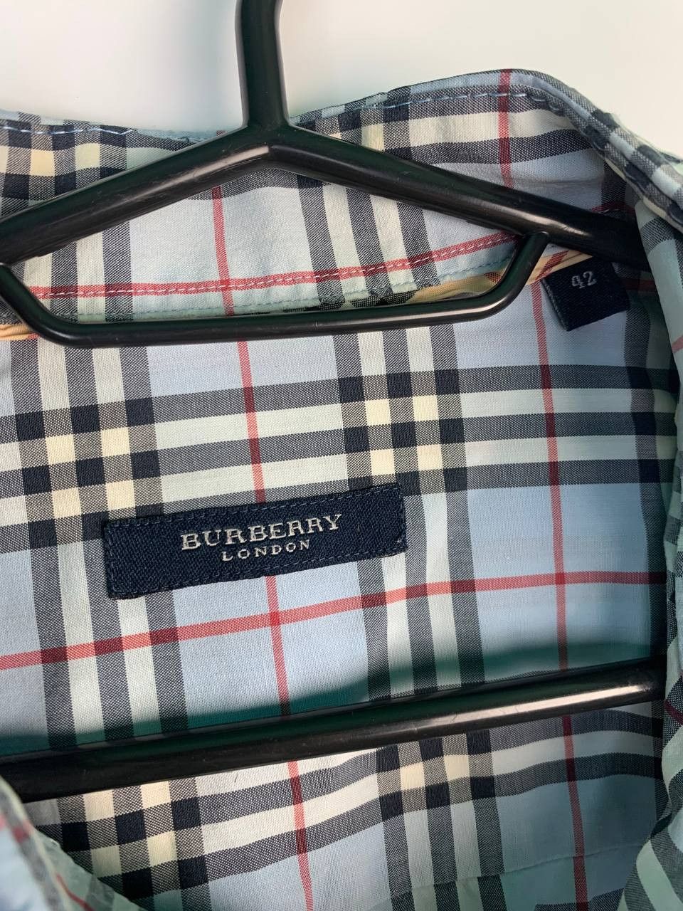 Burberry Burberry Men Long Sleeve Blue Shirt Vintage Nova Check Size US XL / EU 56 / 4 - 5 Thumbnail