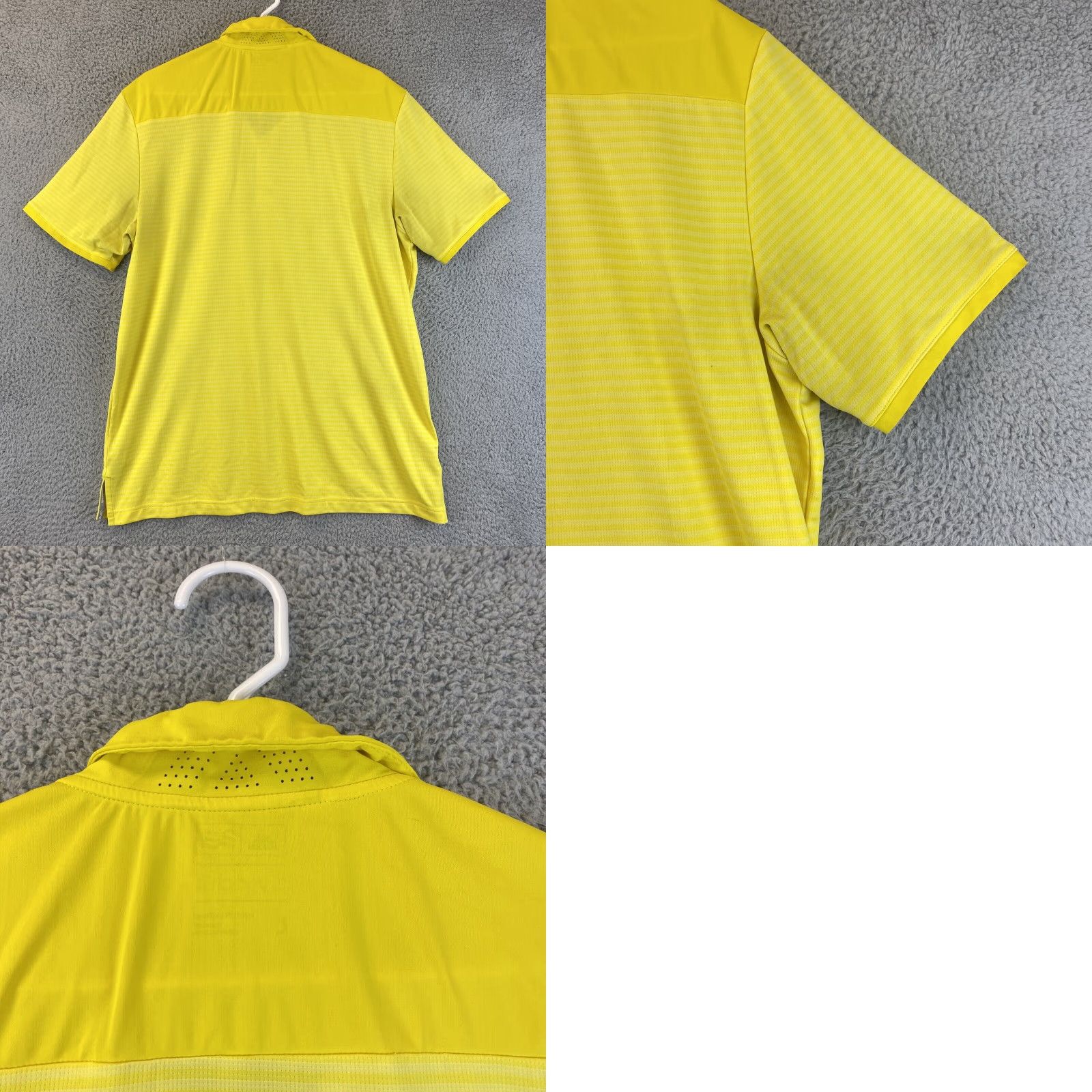 Adidas adidas Polo Golf Mens Shirt Short Sleeve Size L Yellow 65-18 Size US L / EU 52-54 / 3 - 8 Thumbnail