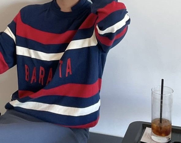 Baracuta Baracuta Embroidered Logo Stripe Sweater Double Neck Size: M Size US M / EU 48-50 / 2 - 7 Thumbnail