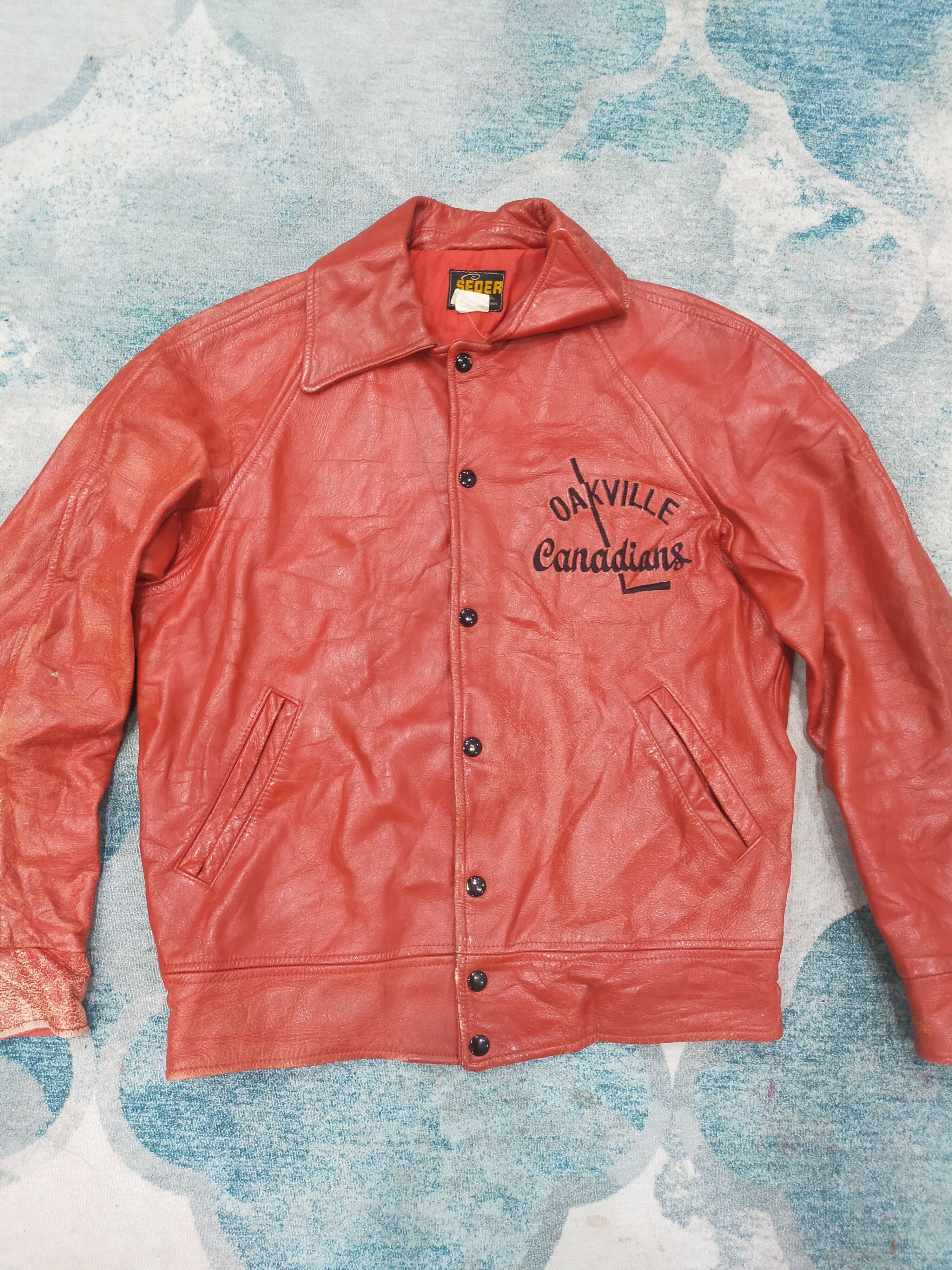 Vintage Vintage Seder Sportswear Leather Jacket Size US L / EU 52-54 / 3 - 3 Thumbnail