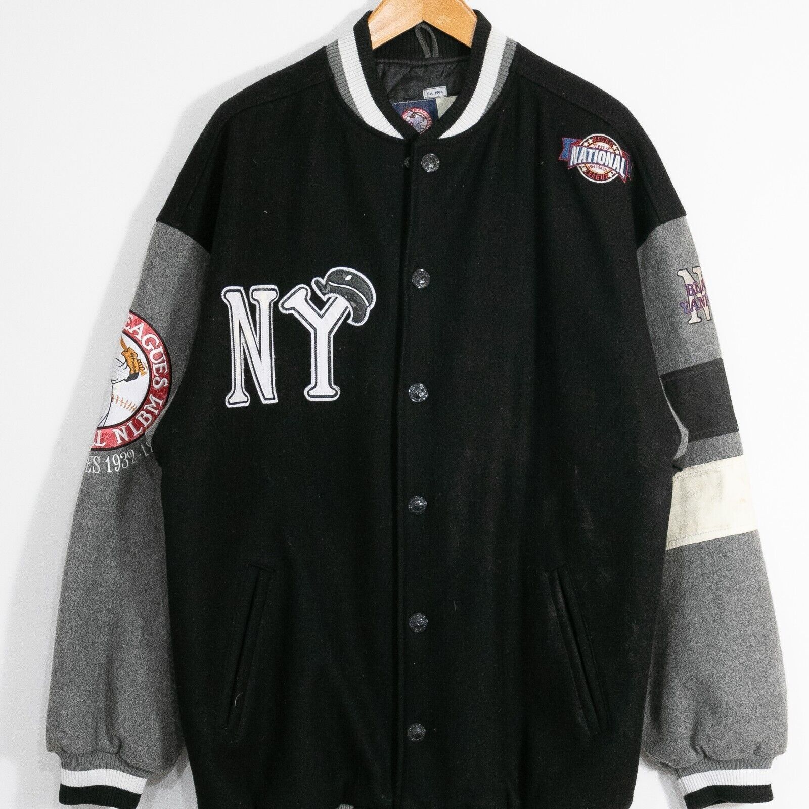 Vintage Vintage Negro League Black Yankees Wool Bomber Jacket XL Size US XL / EU 56 / 4 - 2 Thumbnail