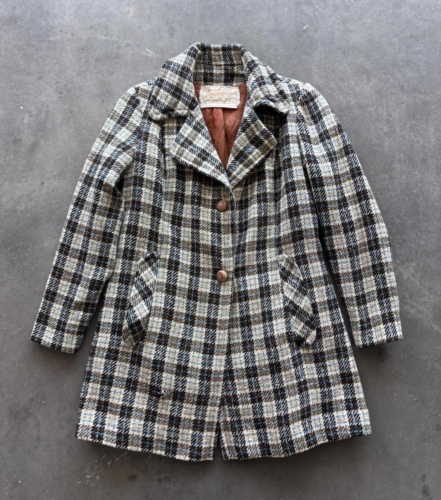 Pendleton Vintage Pendleton Wool Twill Silk Lined Overcoat Large 60s Size L / US 10 / IT 46 - 1 Thumbnail