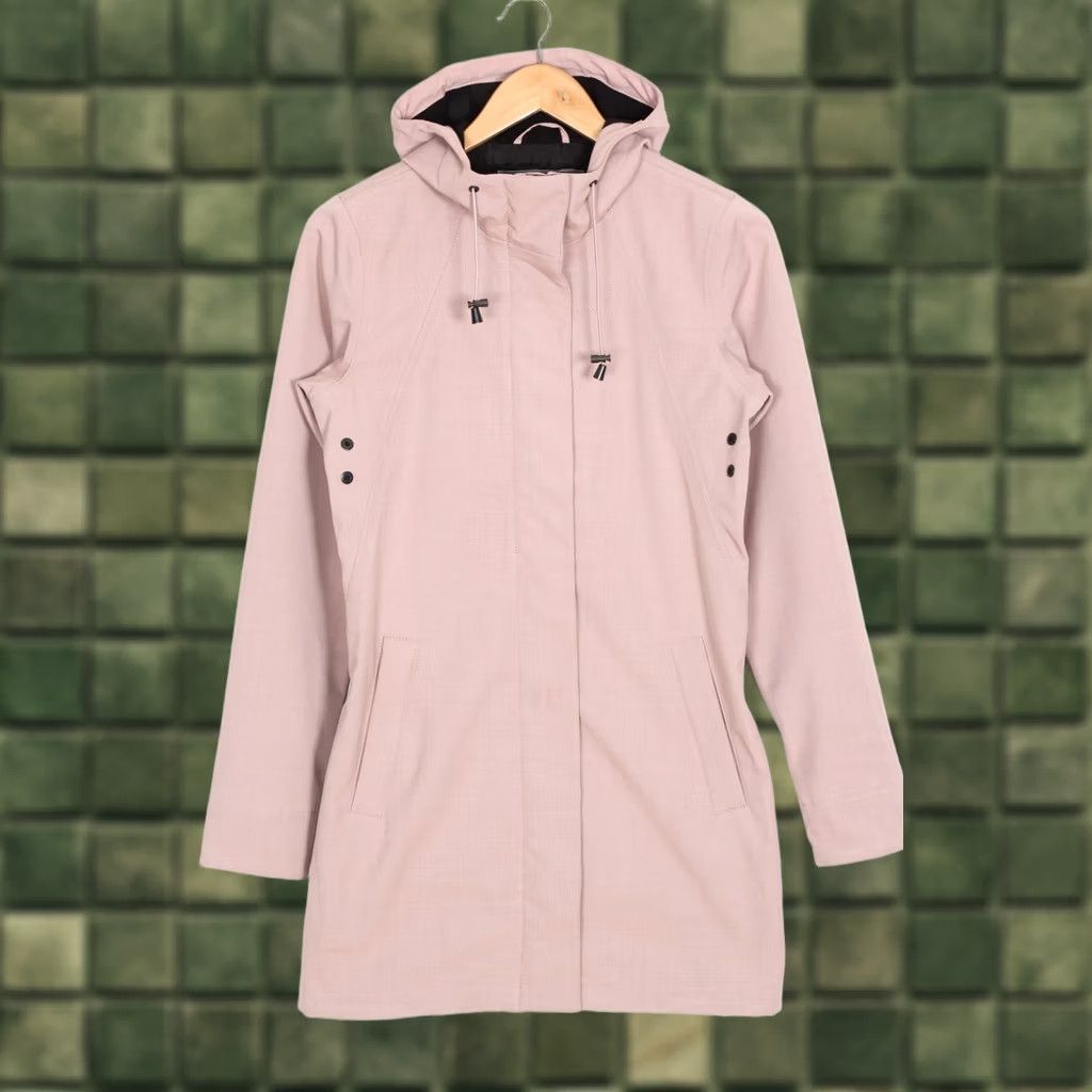 Ilse Jacobsen ILSE JACOBSEN RAINCOAT Hooded Soft Shell Coat Jacket Women 34 Beige Pink Size XXS / US 00 / IT 34 - 1 Thumbnail
