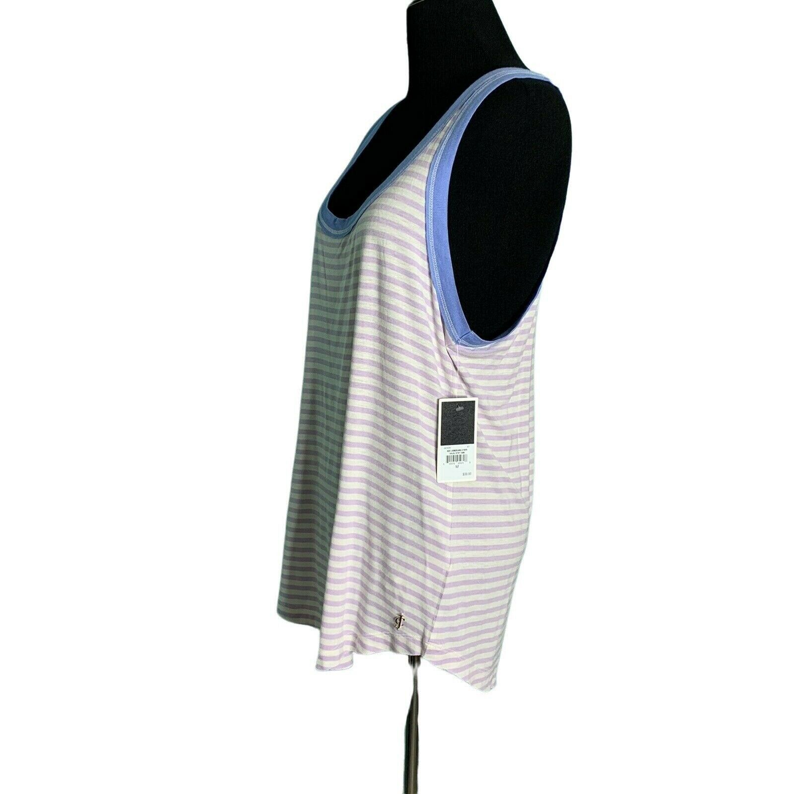 Juicy Couture Juicy Couture Purple White Stripe Racerback Tank Top size M Size M / US 6-8 / IT 42-44 - 8 Thumbnail