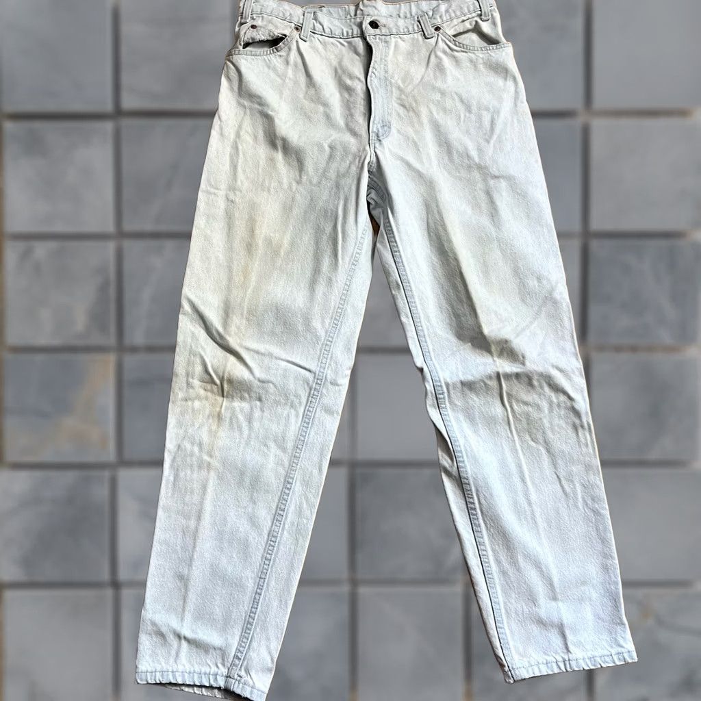 Levi's VINTAGE Levi’s Jea ns Mens 36 X32 Light Wash 550 Orange Tab Distressed Straight Jeans 34x30.5 Mens Size US 36 / EU 52 - 1 Thumbnail