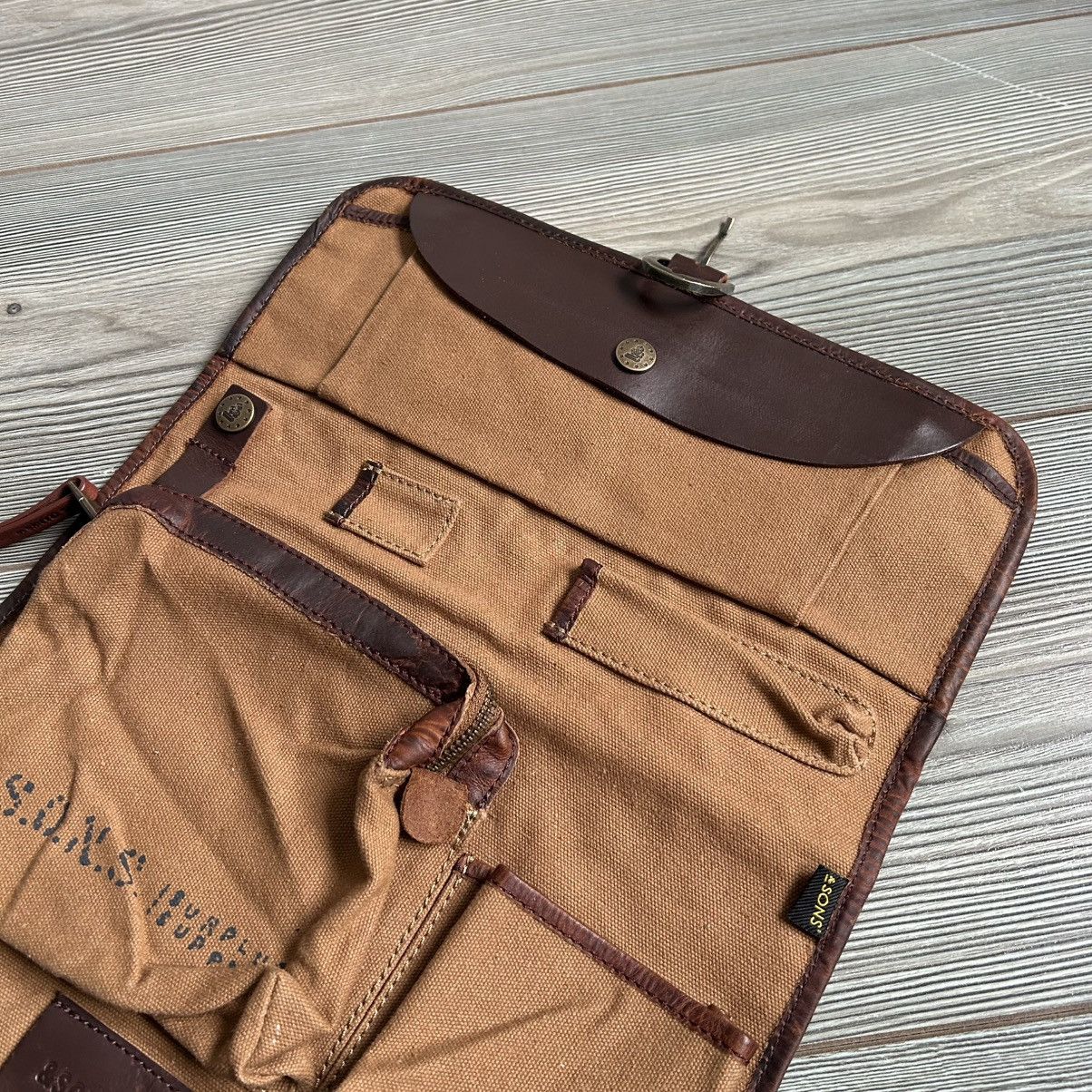 &SONS &Sons Waxed Canvas Toilet Bag Size ONE SIZE - 10 Thumbnail