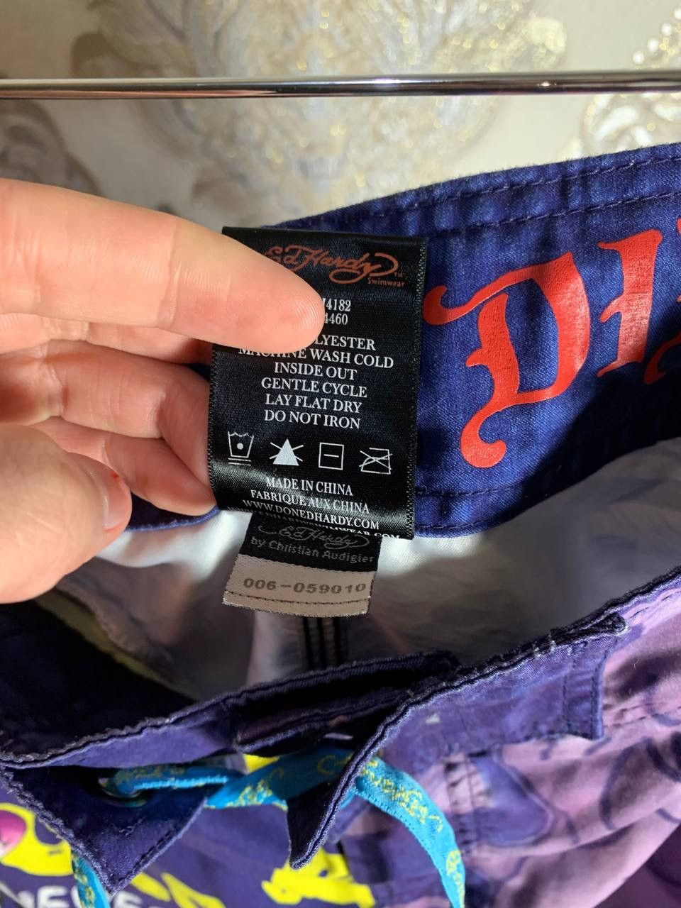 Ed Hardy × Vintage VERY RARE ED HARDY BY CHRISTIAN AUDIGIER SHORTS JAPAN STYLE Size US 34 / EU 50 - 6 Thumbnail