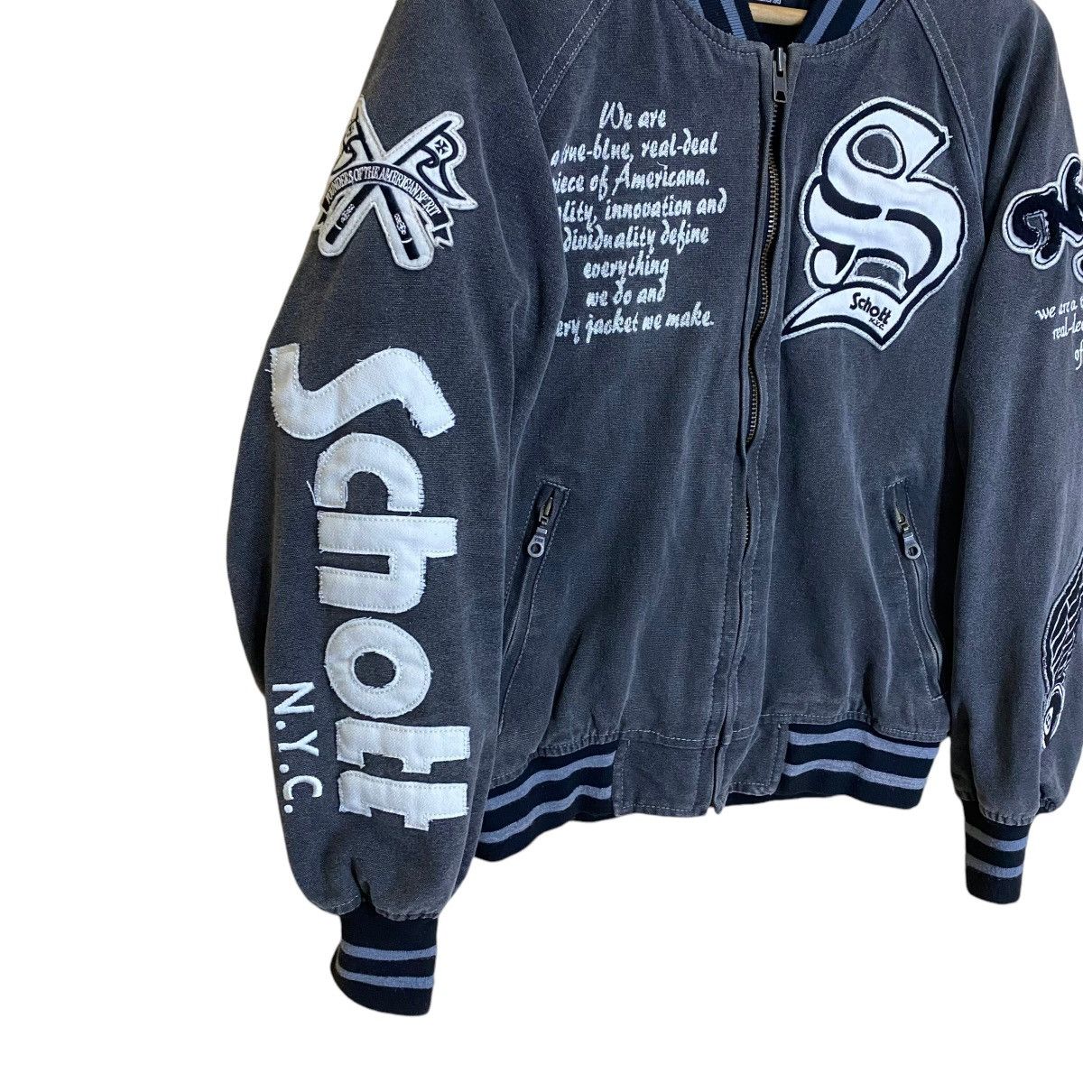 Schott Schott Bad Before Bad Was A Good Thing 8Ball Varsity Jacket Size US S / EU 44-46 / 1 - 4 Thumbnail