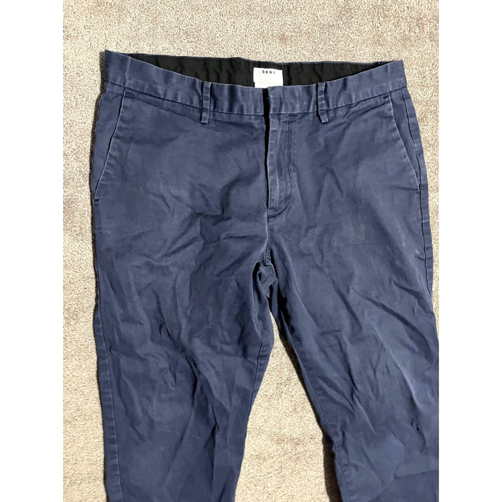 DKNY DKNY Pants Men 33x30 Blue Chino Cotton Blend Casual Trousers Size US 33 - 2 Thumbnail