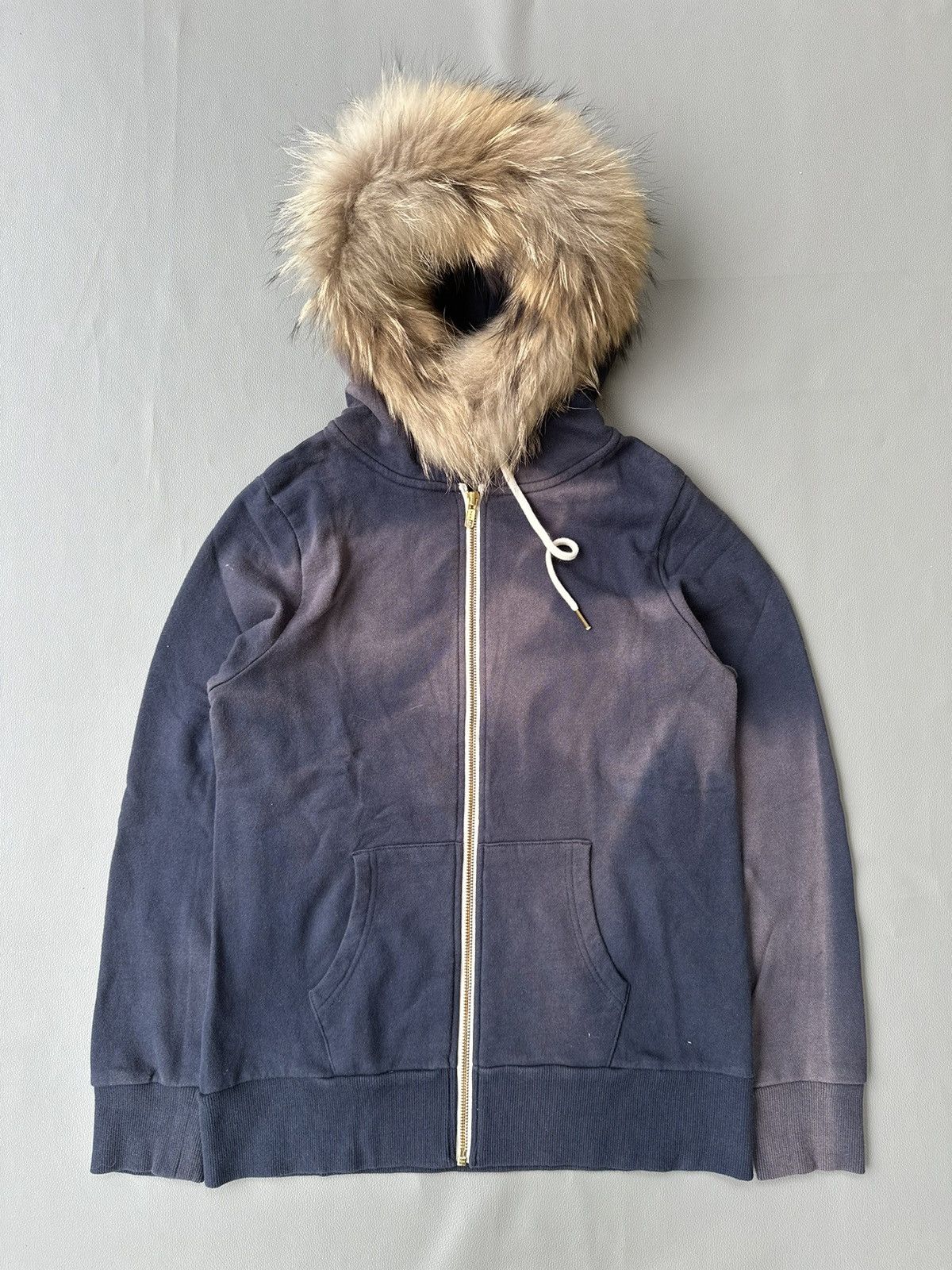20471120 CRAZY SUNFADED BACK NUMBER FUR ZIP HOODIE Size US S / EU 44-46 / 1 - 1 Thumbnail