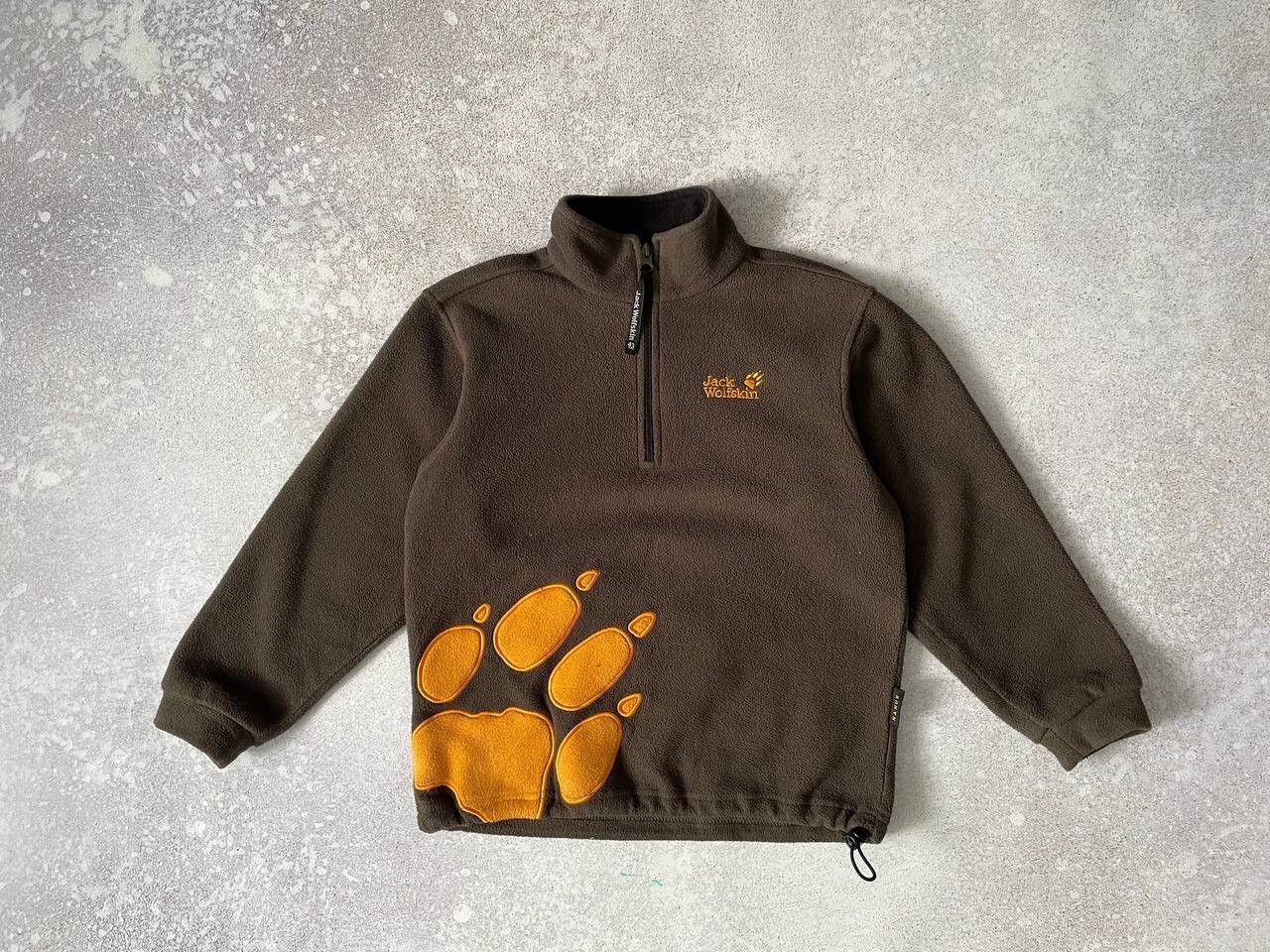 Jack Wolfskins Outdoor Life Vintage Vintage Jack Wolfskin Teddy Fleece Sweatshirt Big Wolf Logo Grailed