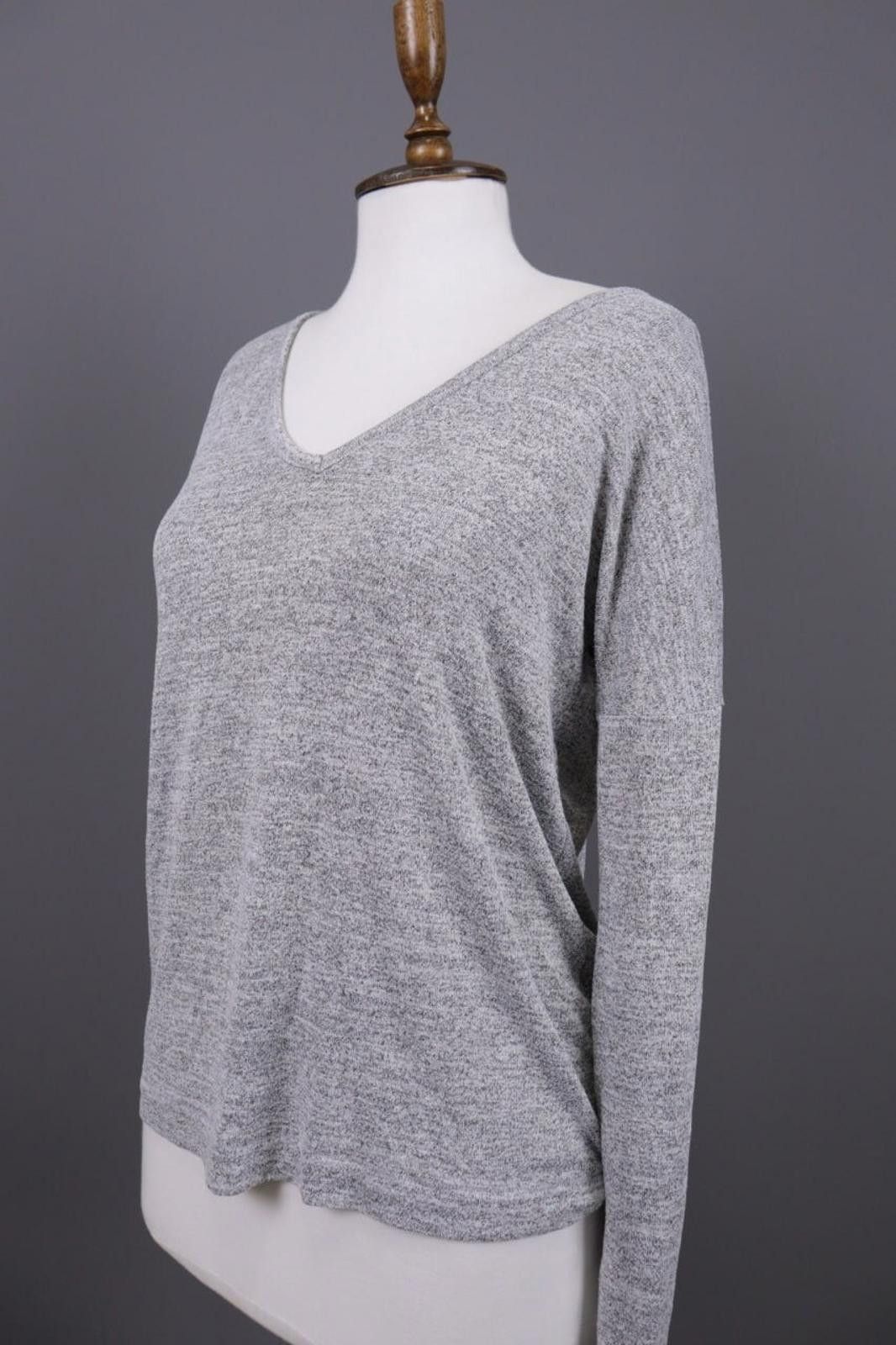 Rag & Bone Rag & Bone Gray V-Neck Knitted Pullover Sweater Size S Size S / US 4 / IT 40 - 6 Thumbnail