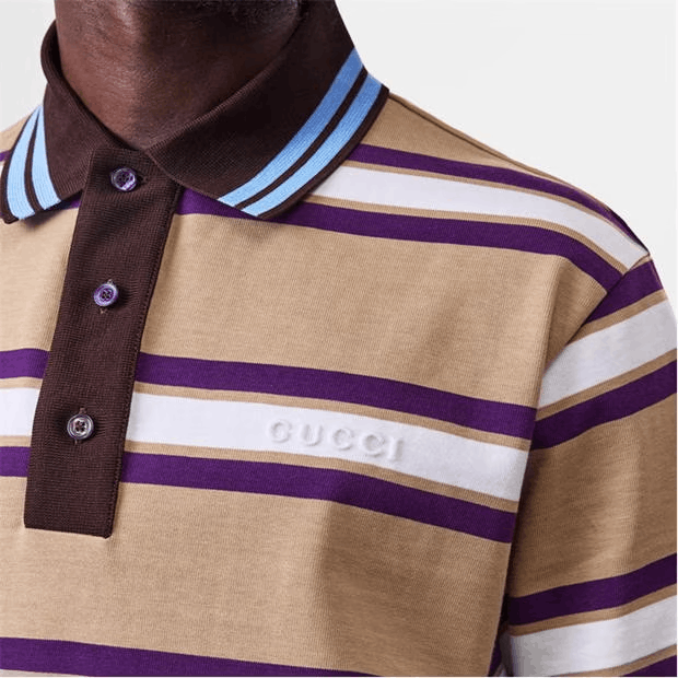 Gucci Short Sleeve Stripe Polo Size US L / EU 52-54 / 3 - 5 Thumbnail