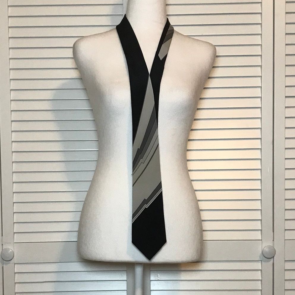 Oleg Cassini Oleg Cassini Geometric Elegant Classic Necktie Size ONE SIZE - 2 Thumbnail