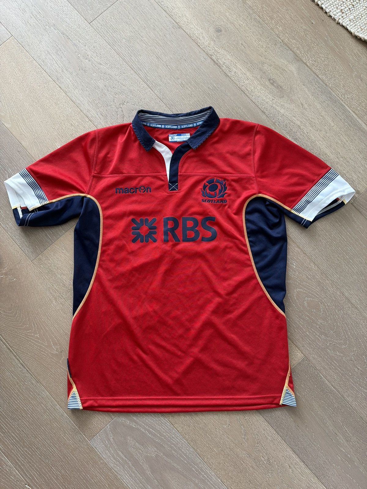 Macron Scotland 2014/15 National Rugby Jersey Size US XXL / EU 58 / 5 - 1 Thumbnail