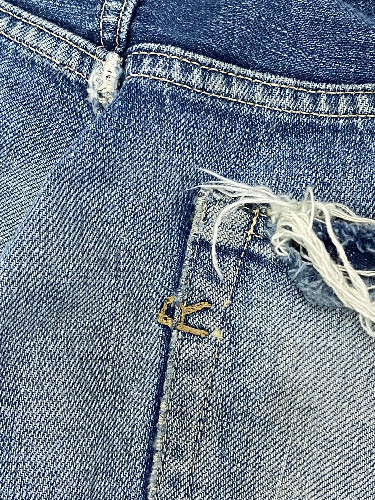 45rpm × Japanese Brand Vintage 45 RPM Archive Japan Jeans Light Mud Dirty Washed Size US 31 - 14 Thumbnail